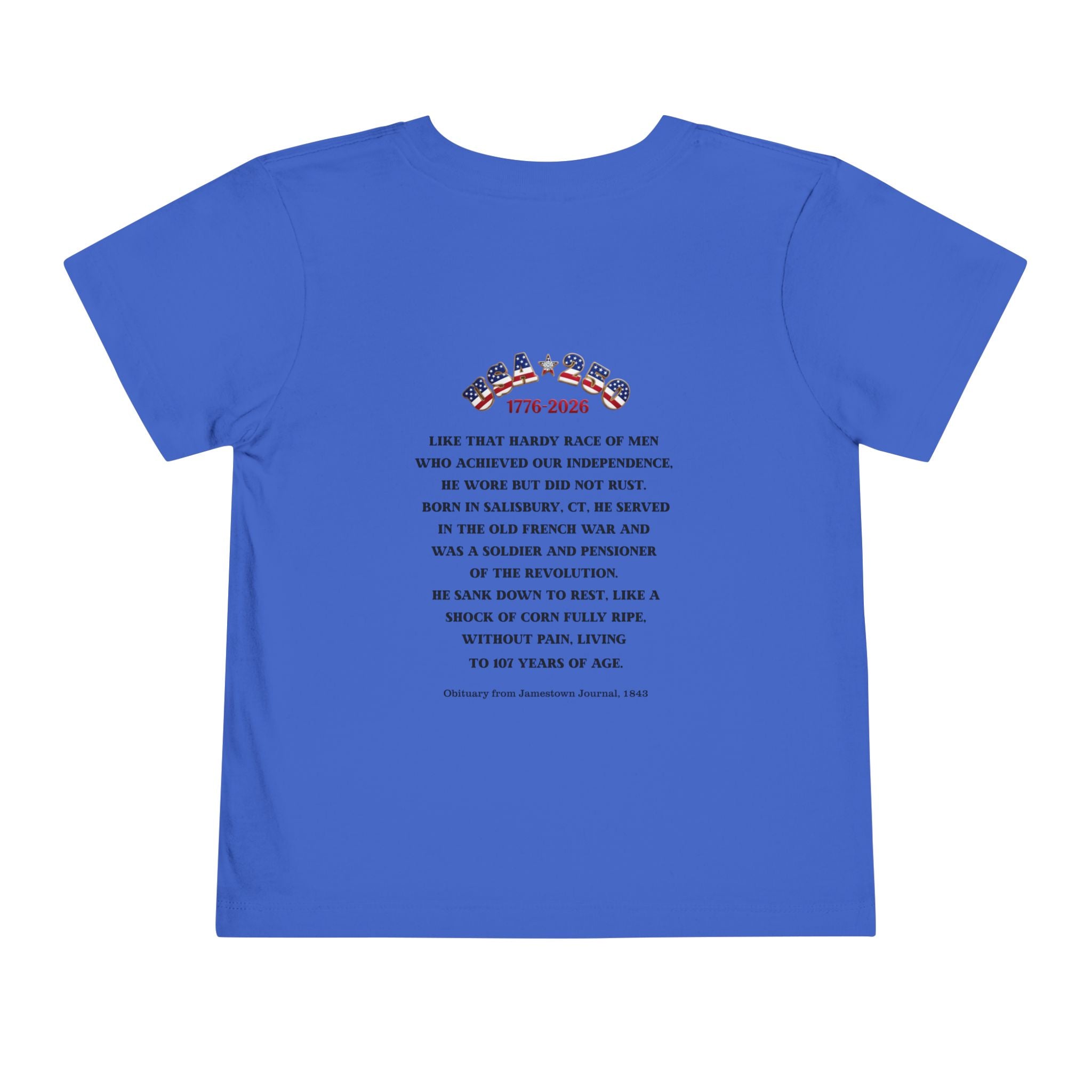 OWENS FAMILY with authentic obituary - Proud Descendant of a Patriot Unisex Toddler Tee | Revolutionary Soldier, American Flag