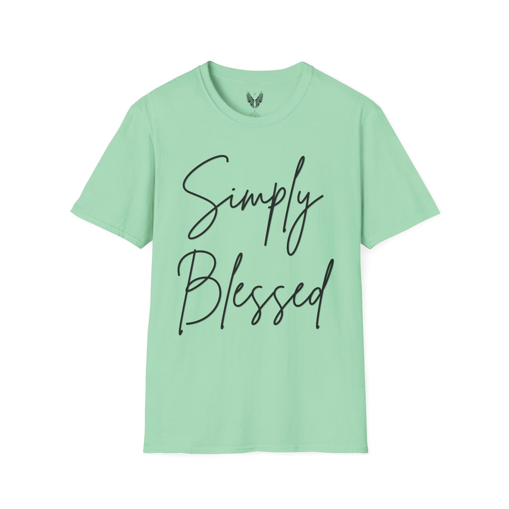 Simply Blessed Message Unisex Tee | Love, Gratitude, Faith T-Shirt