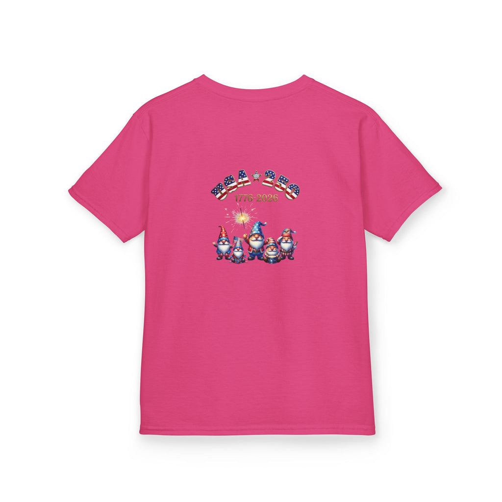 Chilling with My Gnomies Unisex Kids Tee | Patriotic Gnomes Fourth of July, USA 250
