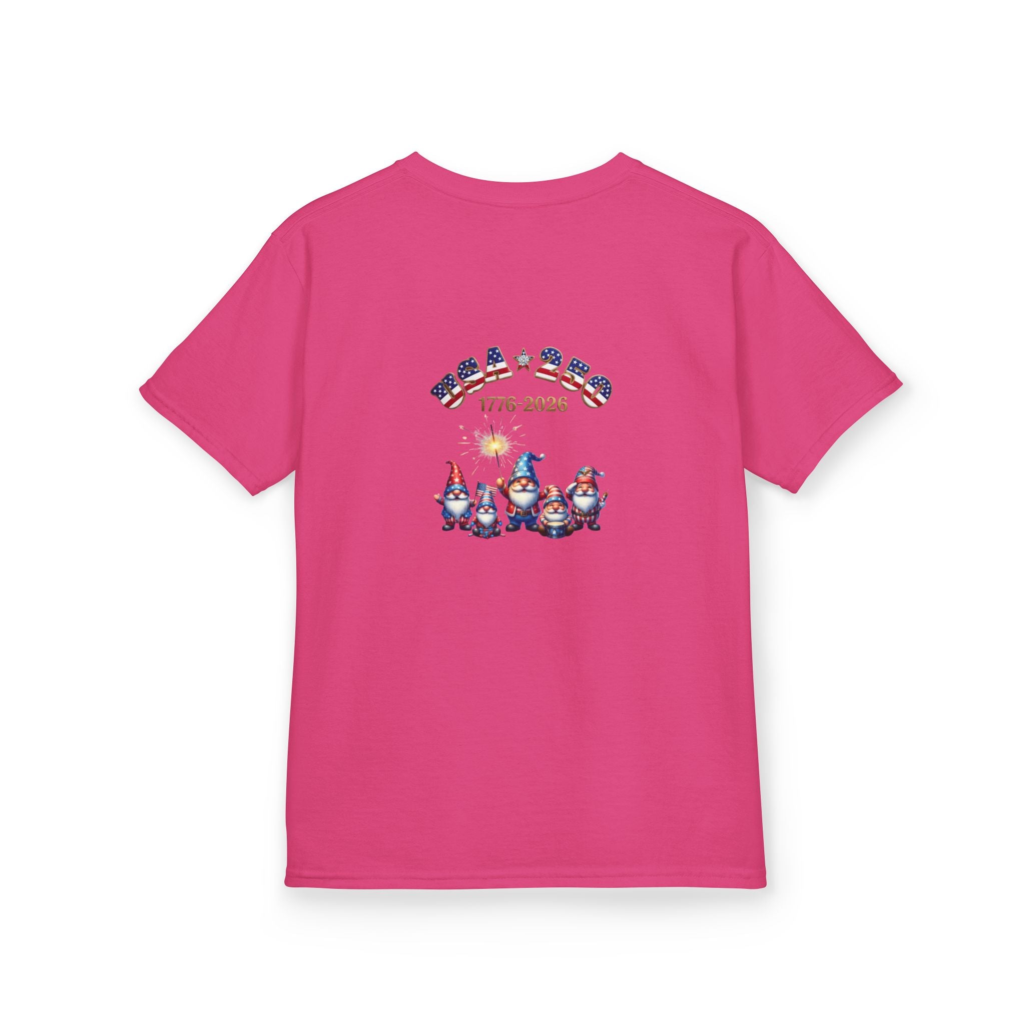 Chilling with My Gnomies Unisex Kids Tee | Patriotic Gnomes Fourth of July, USA 250