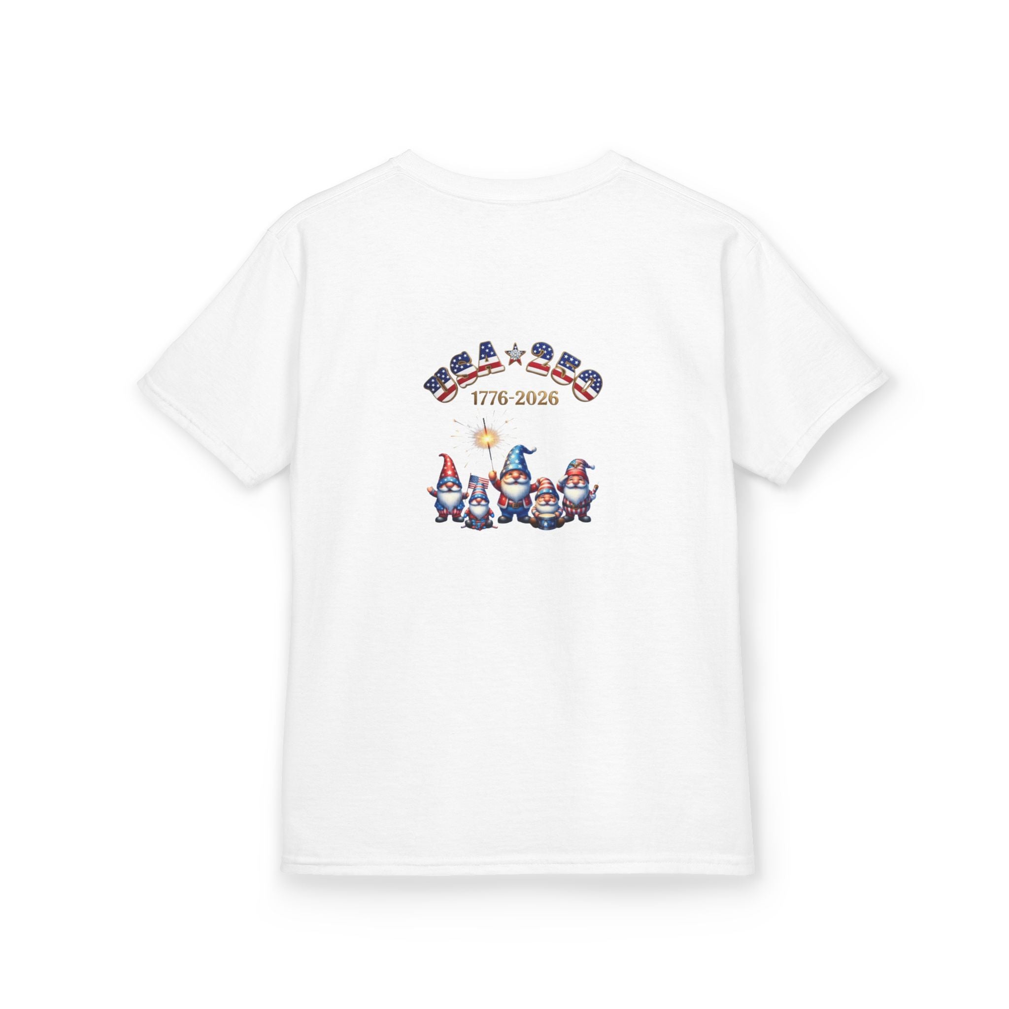 Chilling with My Gnomies Unisex Kids Tee | Patriotic Gnomes Fourth of July, USA 250