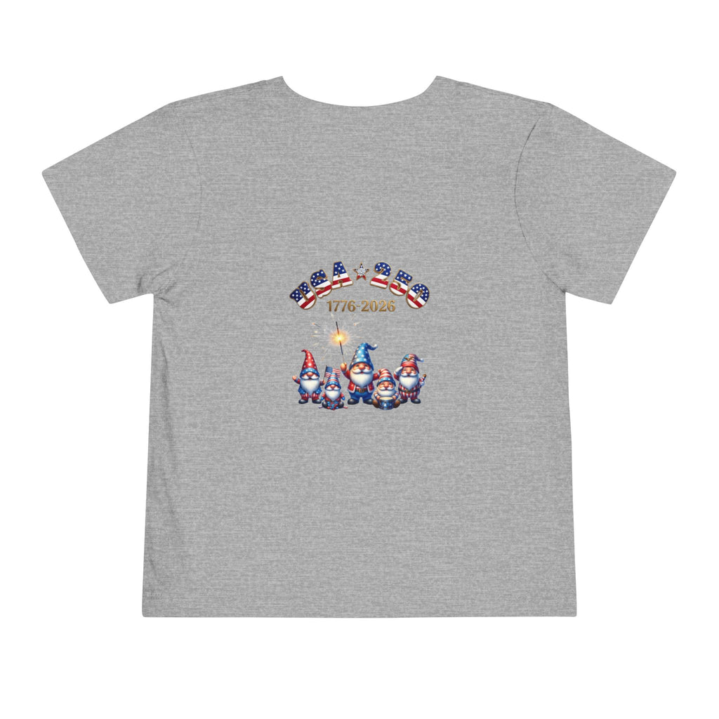 Patriotic Gnomes Unisex Toddler Tee | USA Stars Stripes 1776-2026