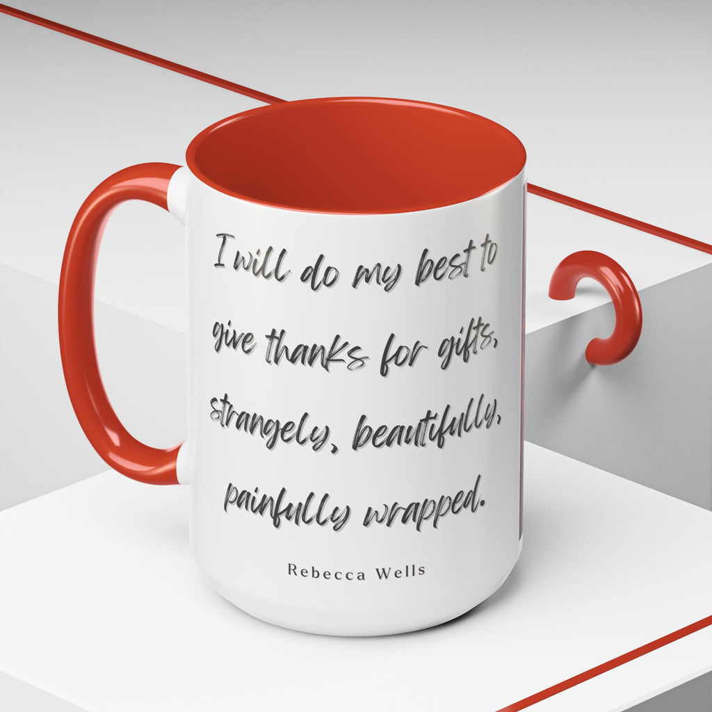 Gratitude and Peace Henry Clive Sultana 1925 Accent Coffee Mug | Inspirational Quote