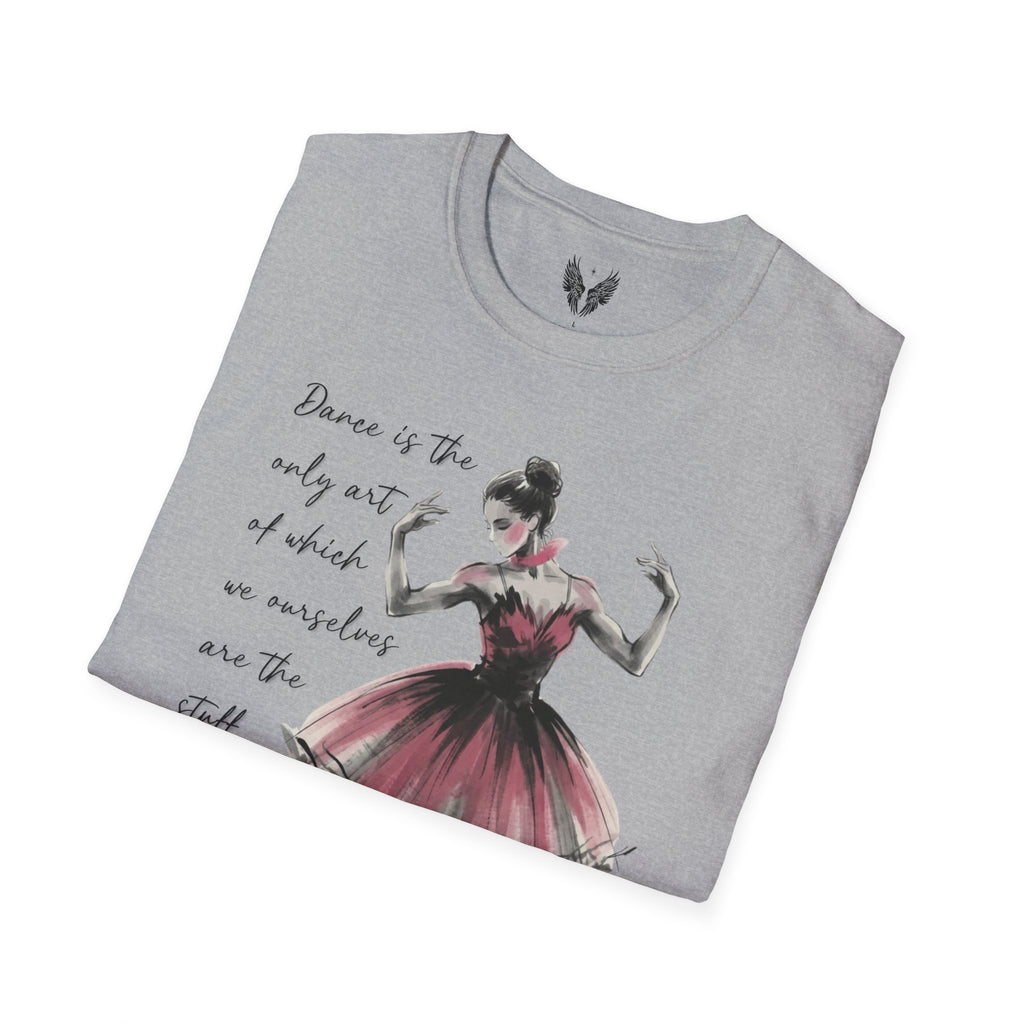 Ballet Dancer Illustration T-Shirt | Watercolor Ballerina | Ted Shawn Quote
