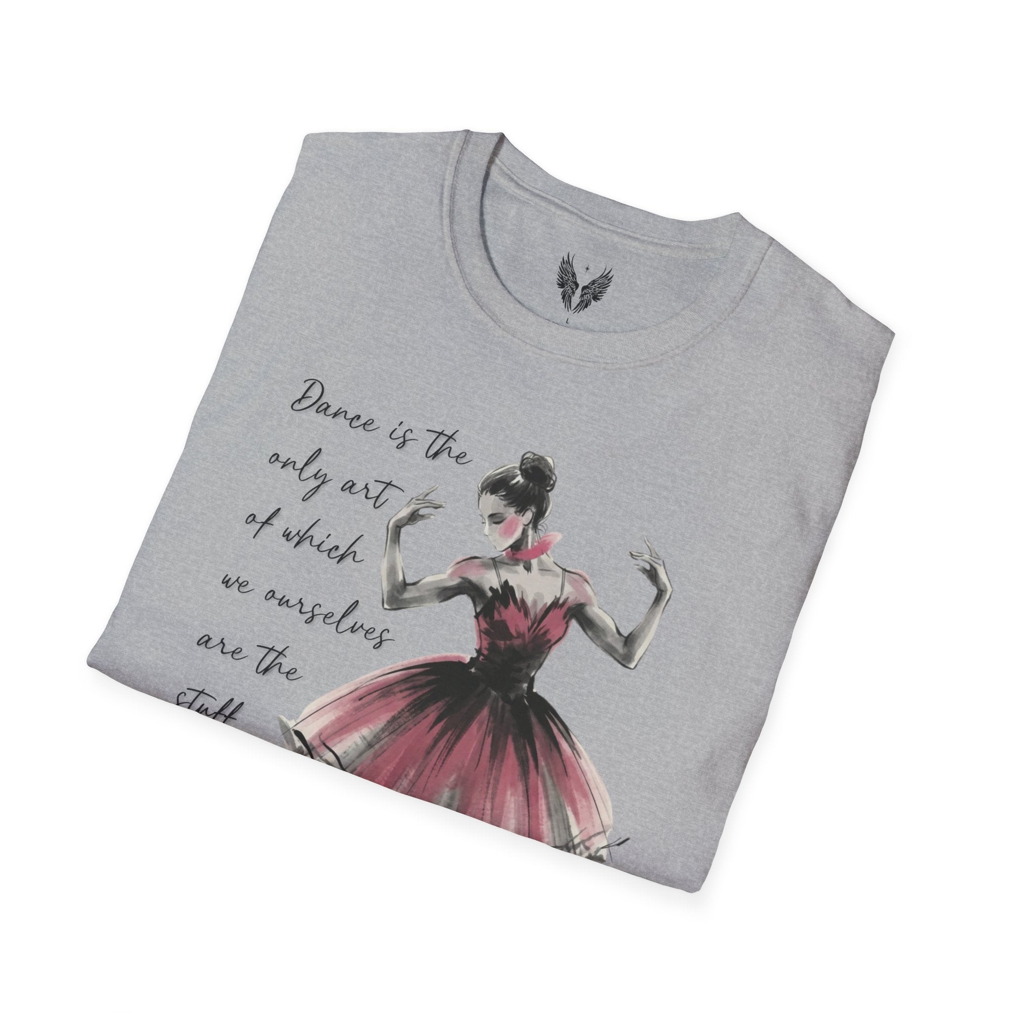 Ballet Dancer Illustration T-Shirt | Watercolor Ballerina | Ted Shawn Quote