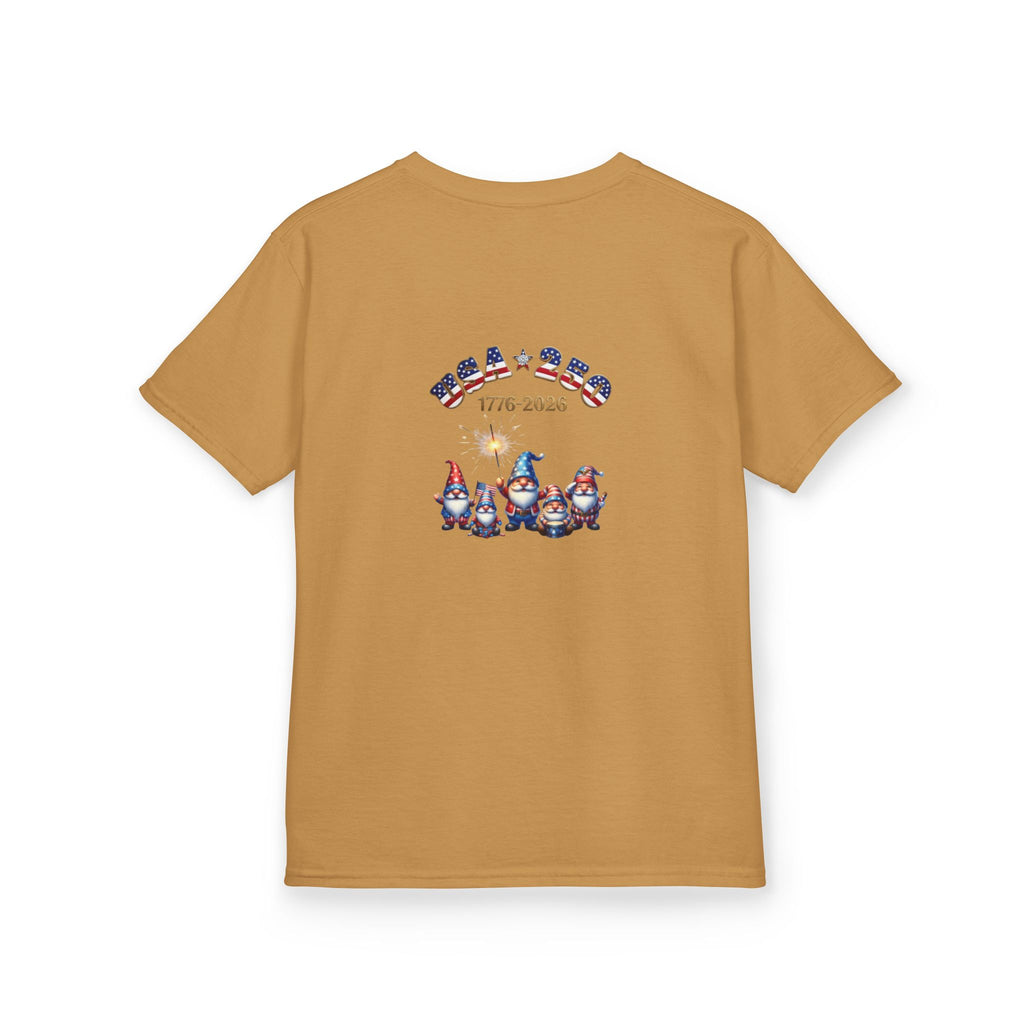 Chilling with My Gnomies Unisex Kids Tee | Patriotic Gnomes Fourth of July, USA 250