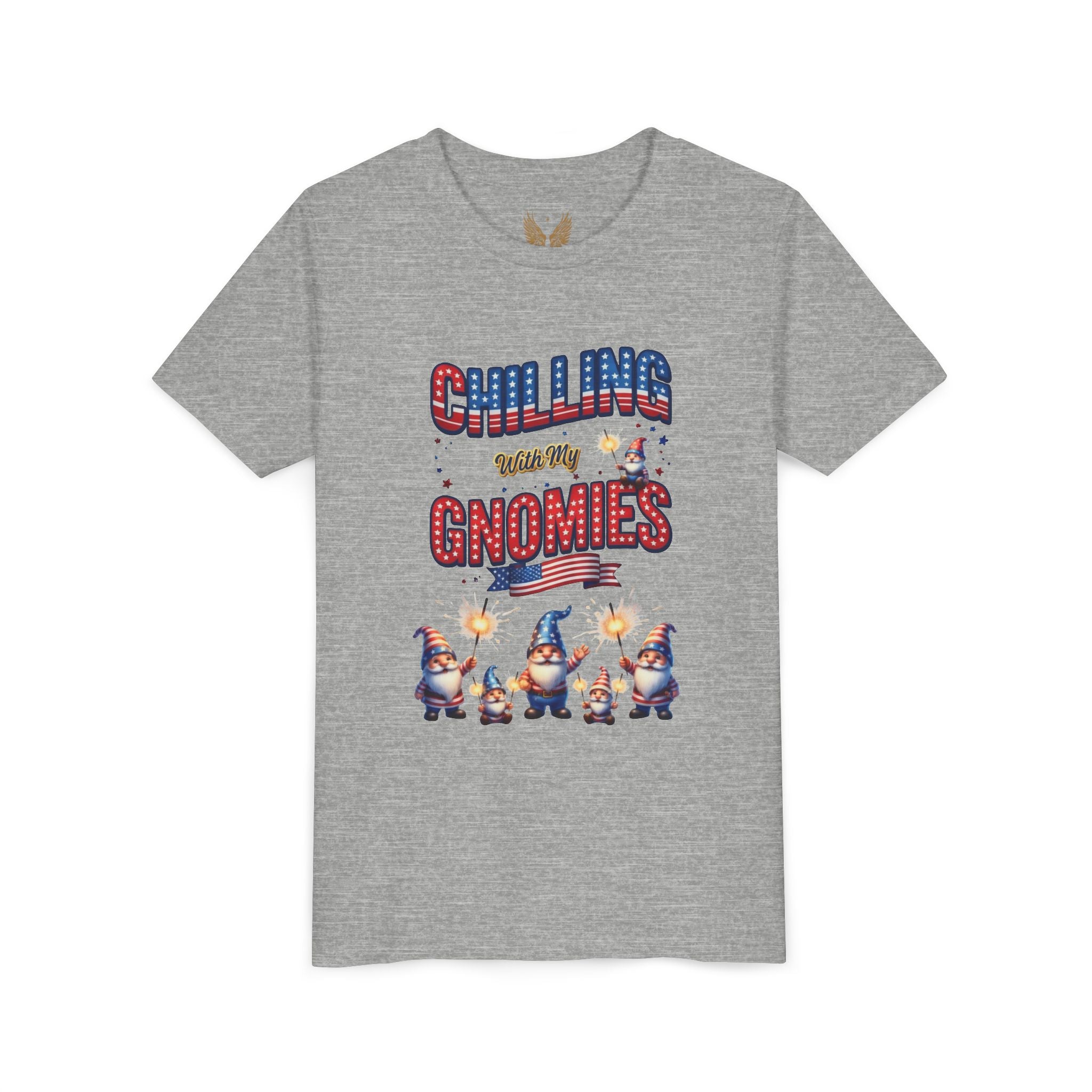 Chilling With My Gnomies Unisex Youth Tee | Patriotic 4th of July, USA 250 Tribute