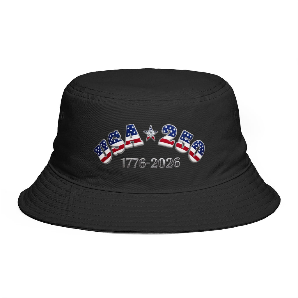 Patriotic USA Flag Unisex Bucket Hat | USA 250 1776-2026