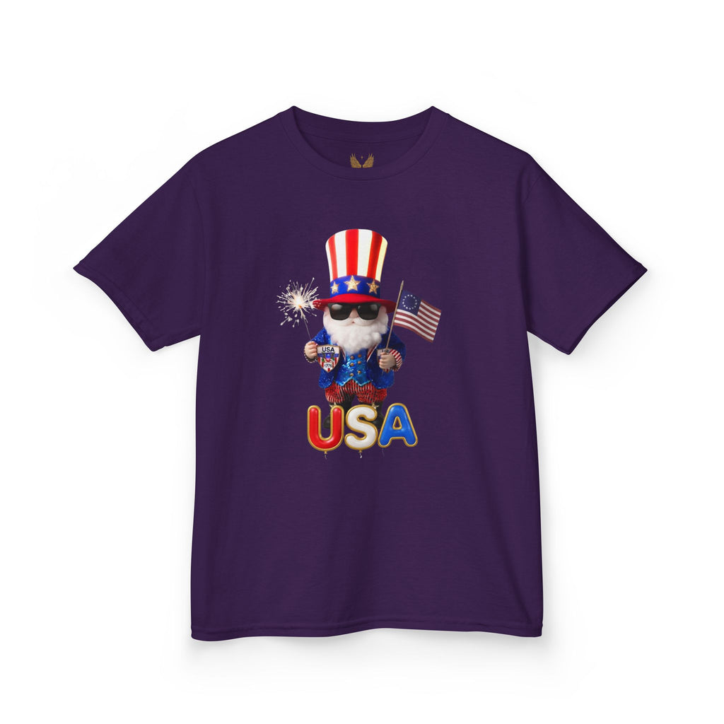 Patriotic Uncle Sam Gnome Unisex Kids Tee | USA 250, 1776-2026