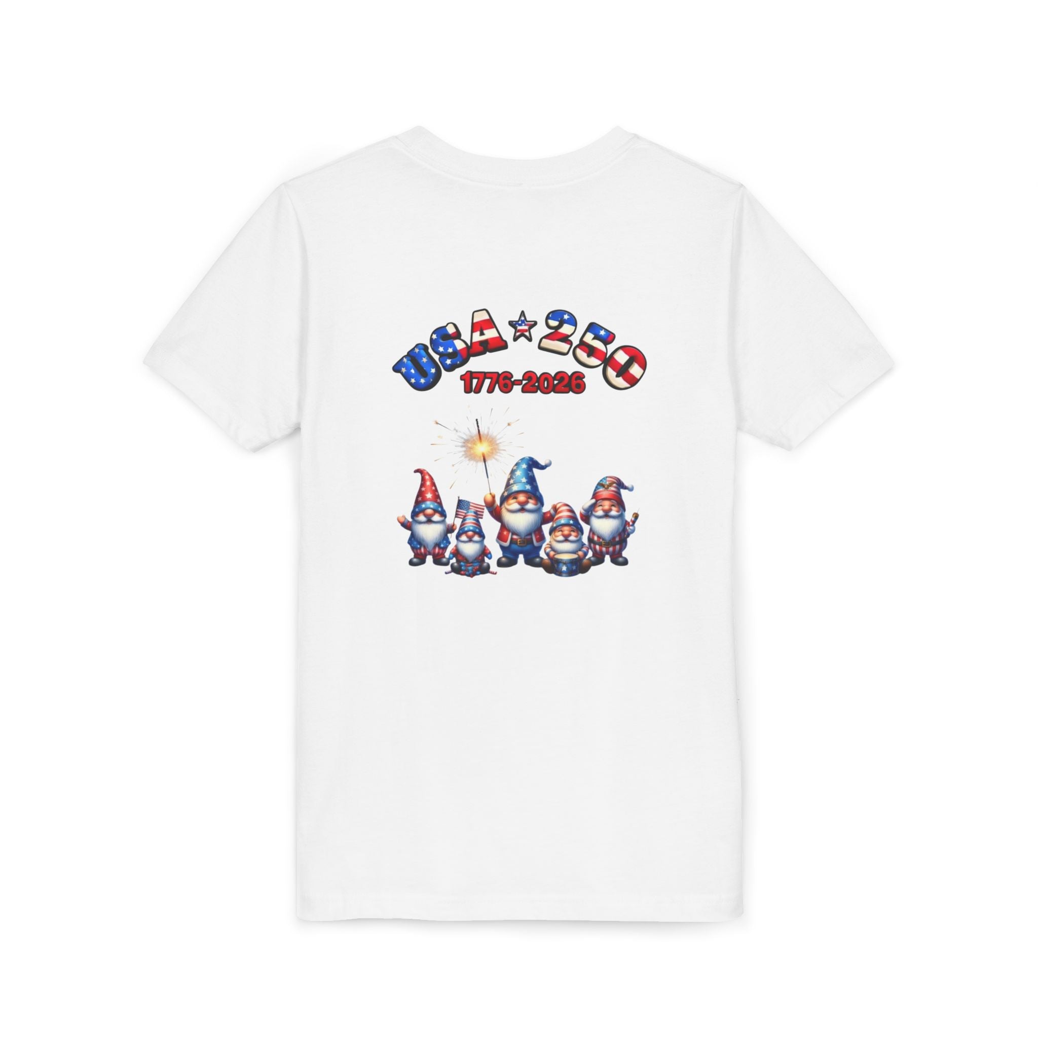 Chilling With My Gnomies Unisex Youth Tee | Patriotic 4th of July, USA 250 Tribute