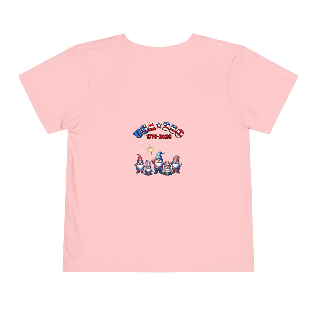 Patriotic Gnomes Unisex Toddler Tee | USA Stars Stripes 1776-2026