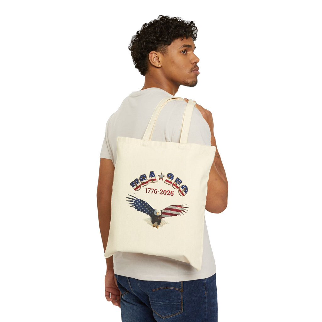 USA 250 Tribute Founding Fathers Patriotic Canvas Tote