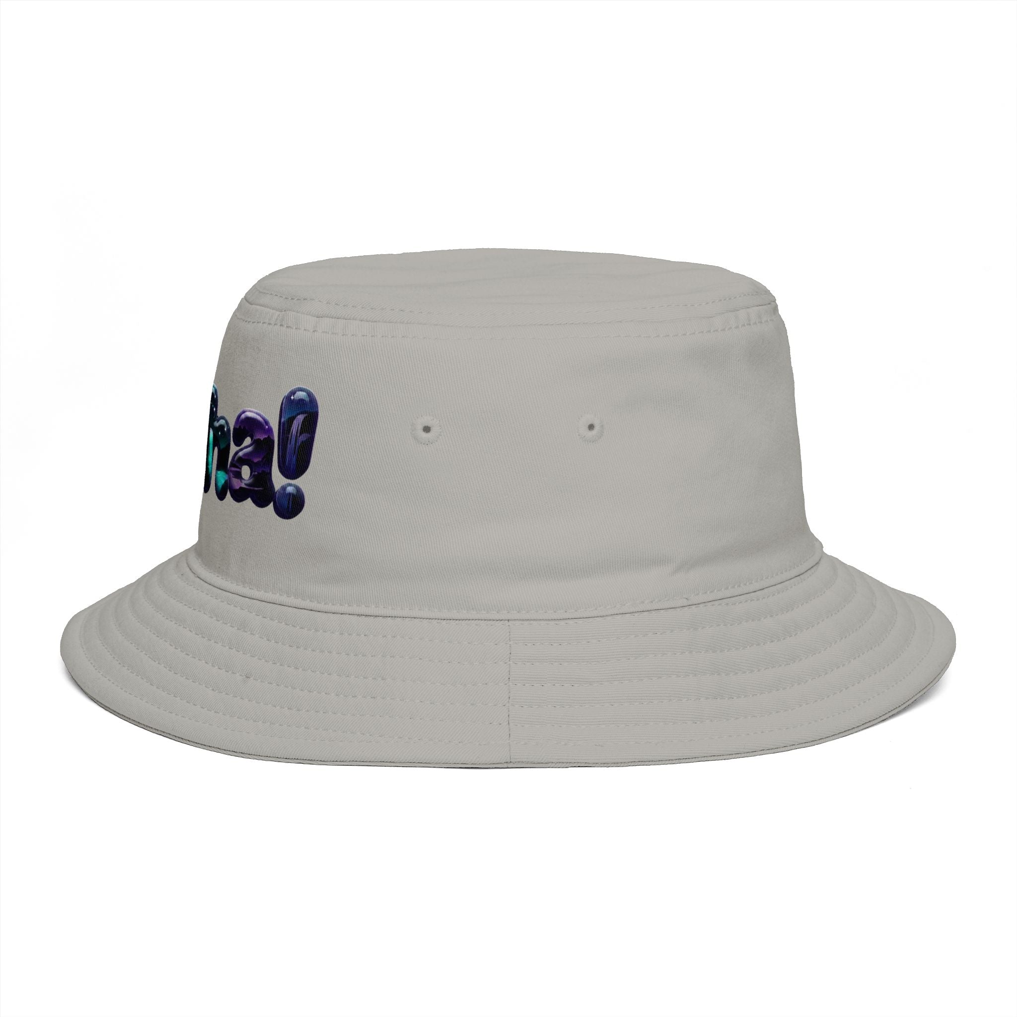 Aloha! Bubble Letter Print Bucket Hat | Tropical Hawaii Surf Vibes