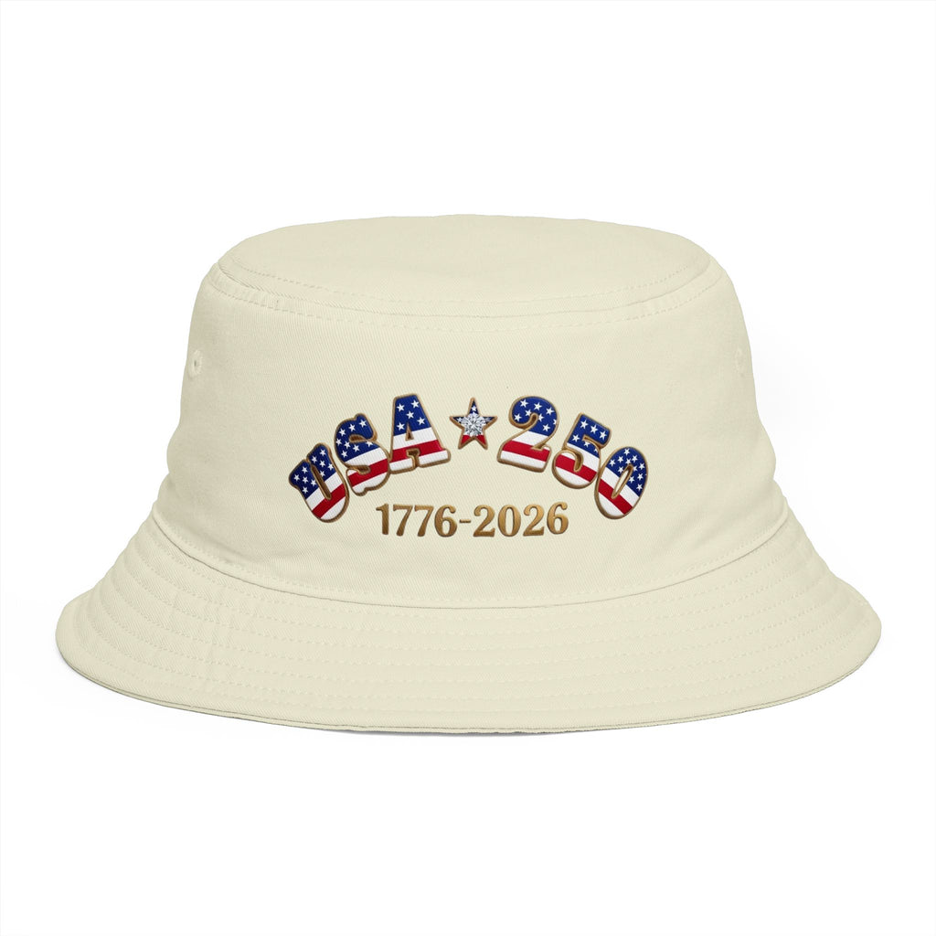 USA 1776-2026 Patriotic Bucket Hat | Fourth of July Celebration or Gardening