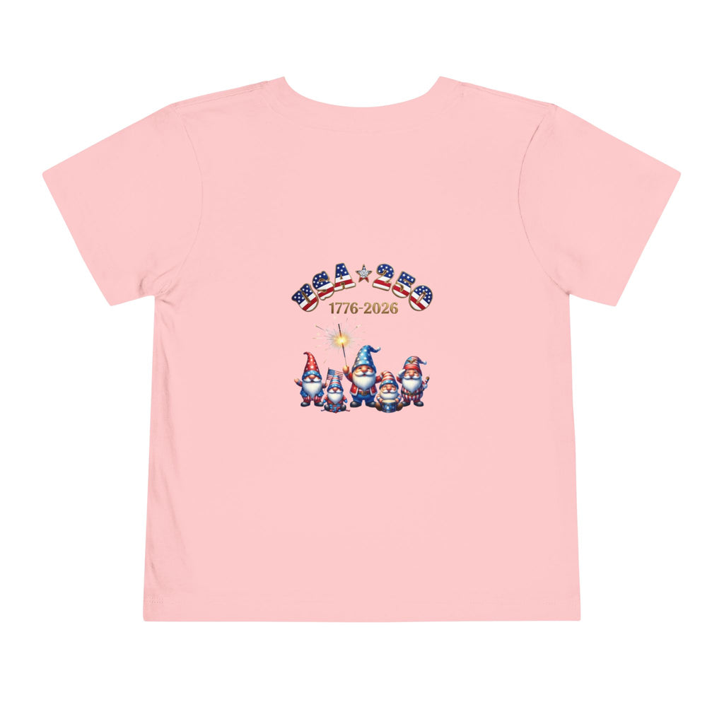 Patriotic Gnomes Unisex Toddler Tee | USA Stars Stripes 1776-2026
