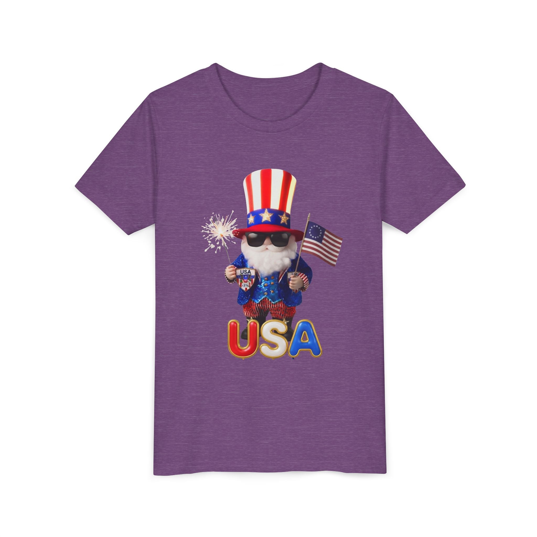Patriotic Gnome USA Unisex Youth Tee | USA 250 Tribute