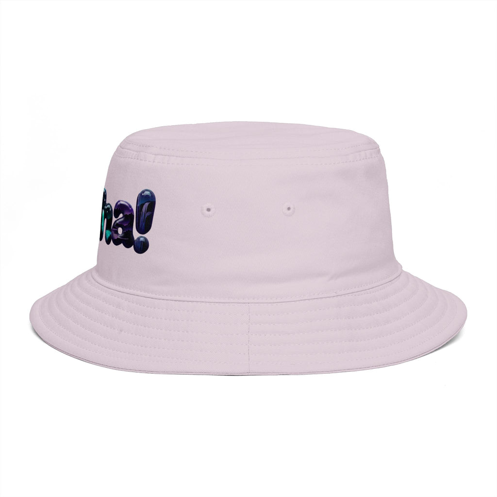 Aloha! Bubble Letter Print Bucket Hat | Tropical Hawaii Surf Vibes