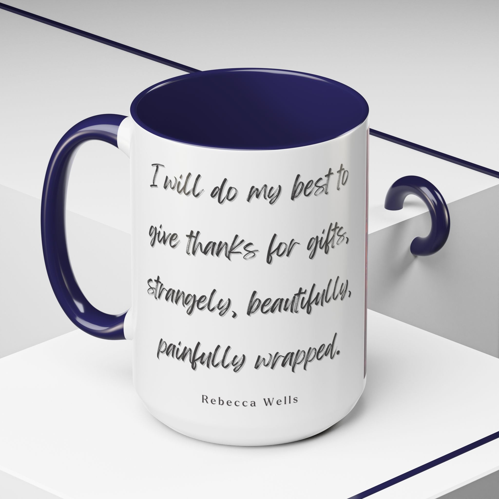 Gratitude and Peace Henry Clive Sultana 1925 Accent Coffee Mug | Inspirational Quote