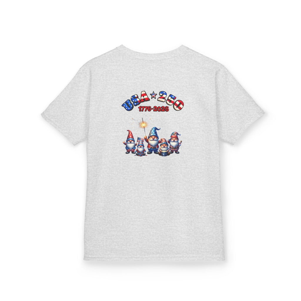 Chilling with My Gnomies Unisex Kids Tee | Patriotic Gnomes Fourth of July, USA 250