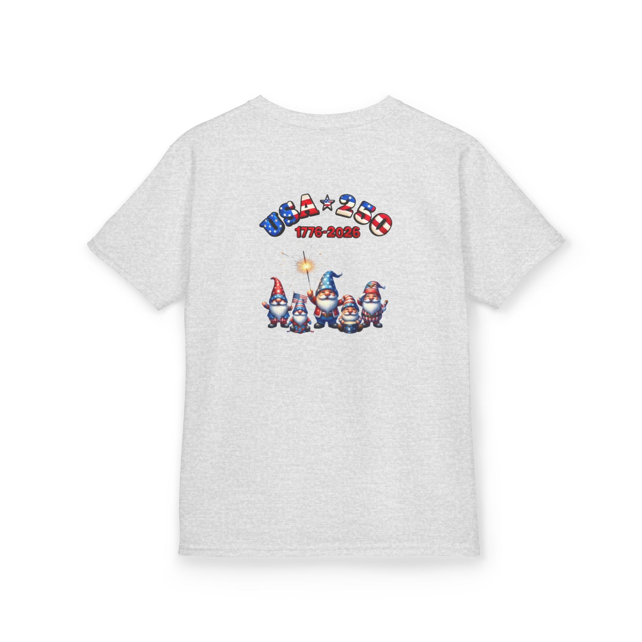 Chilling with My Gnomies Unisex Kids Tee | Patriotic Gnomes Fourth of July, USA 250