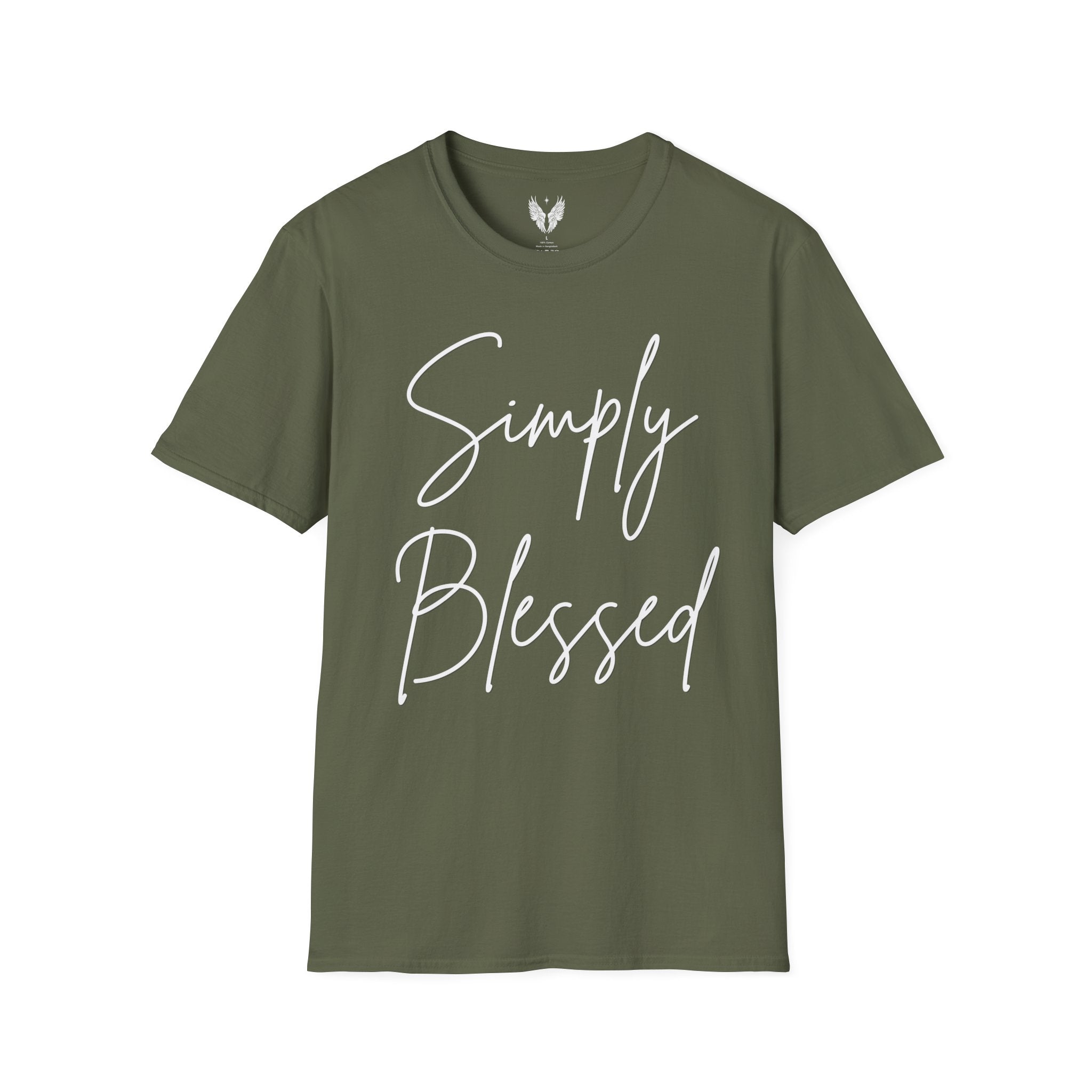 Simply Blessed Message Unisex Tee | Love, Gratitude, Faith T-Shirt