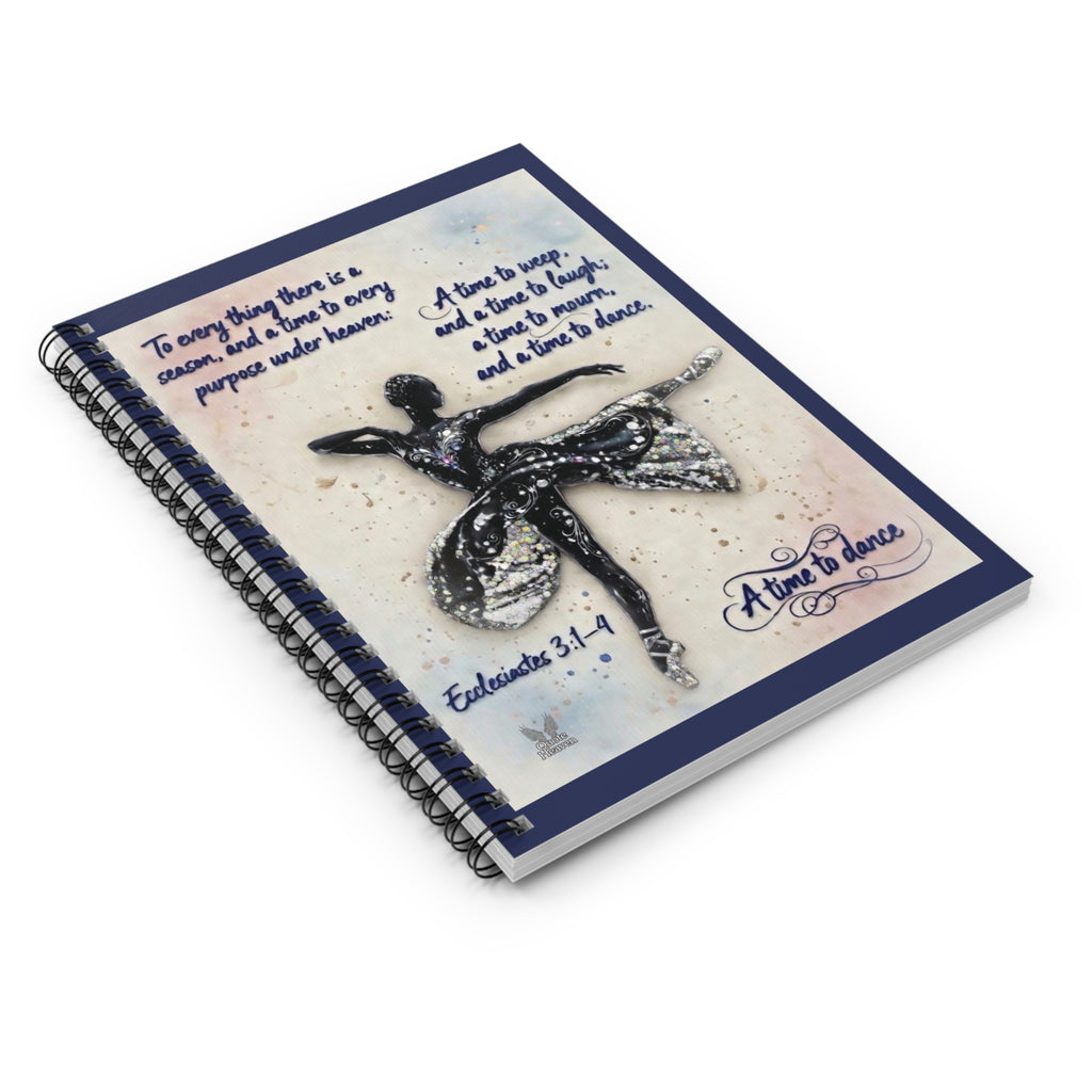 A Time to Dance Ballerina Spiral Notebook | Ecclesiastes Verse, Ruled Journal