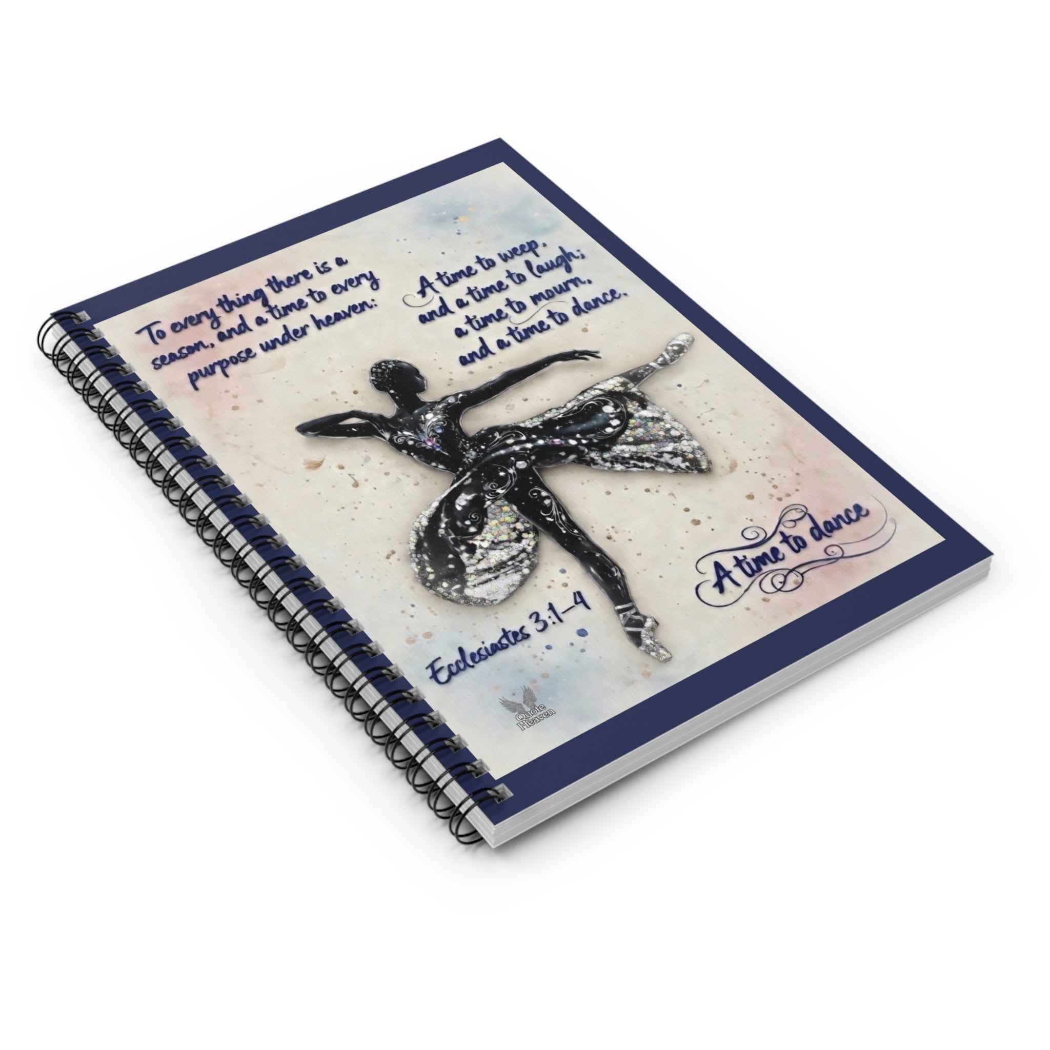 A Time to Dance Ballerina Spiral Notebook | Ecclesiastes Verse, Ruled Journal