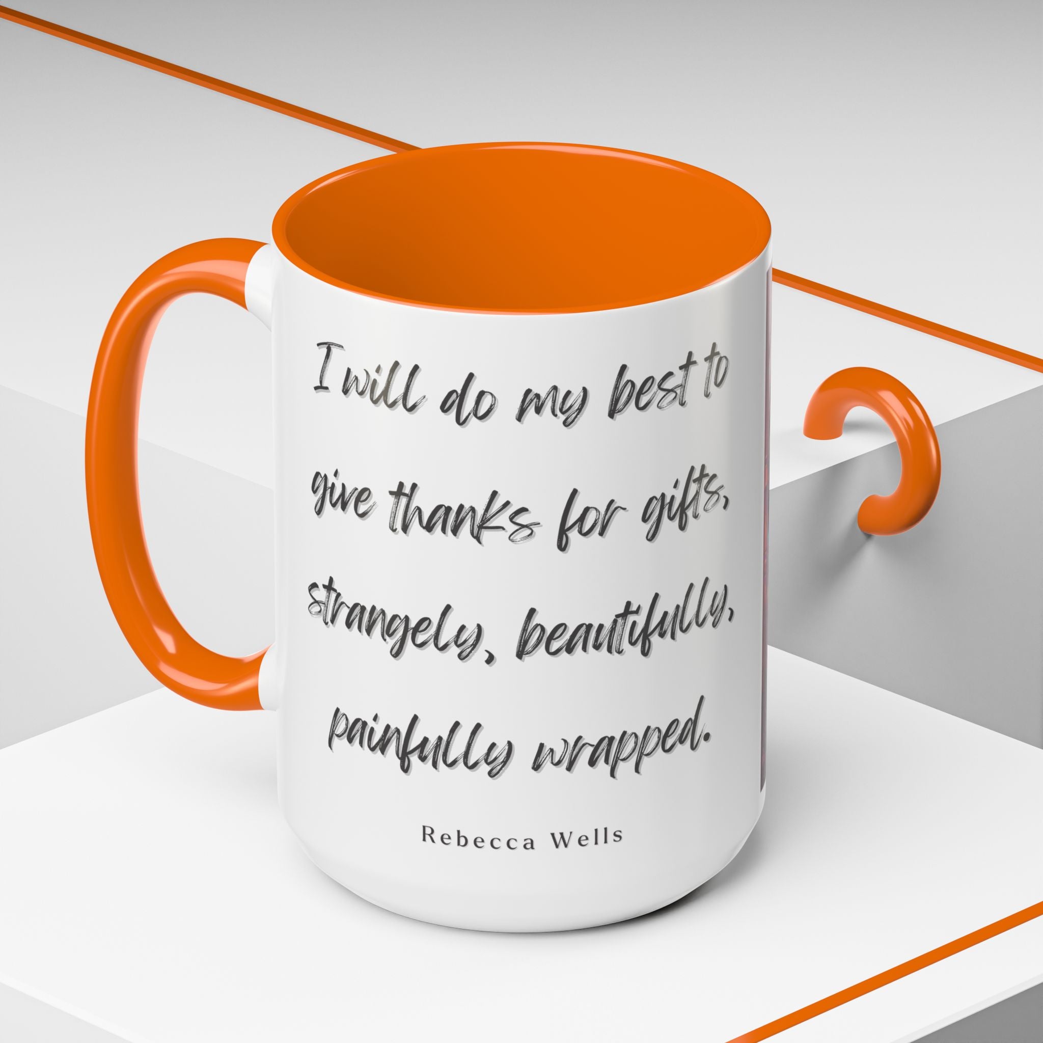 Gratitude and Peace Henry Clive Sultana 1925 Accent Coffee Mug | Inspirational Quote
