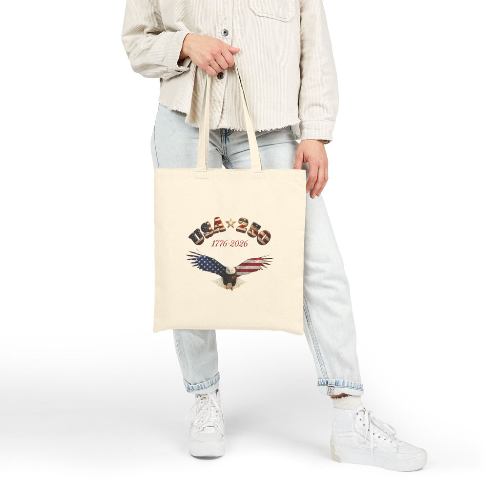 Founding Fathers 250 Anniversary Tote Bag | Patriotic Eagle American Flag Tribute