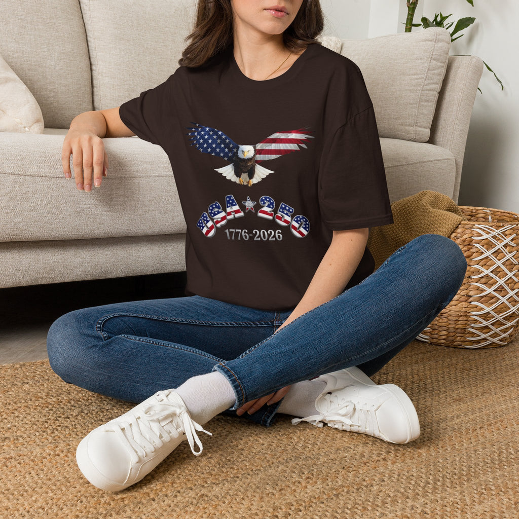 American Flag Eagle Unisex T-Shirt | Patriotic 1776-2026 Design, USA 250 Tribute