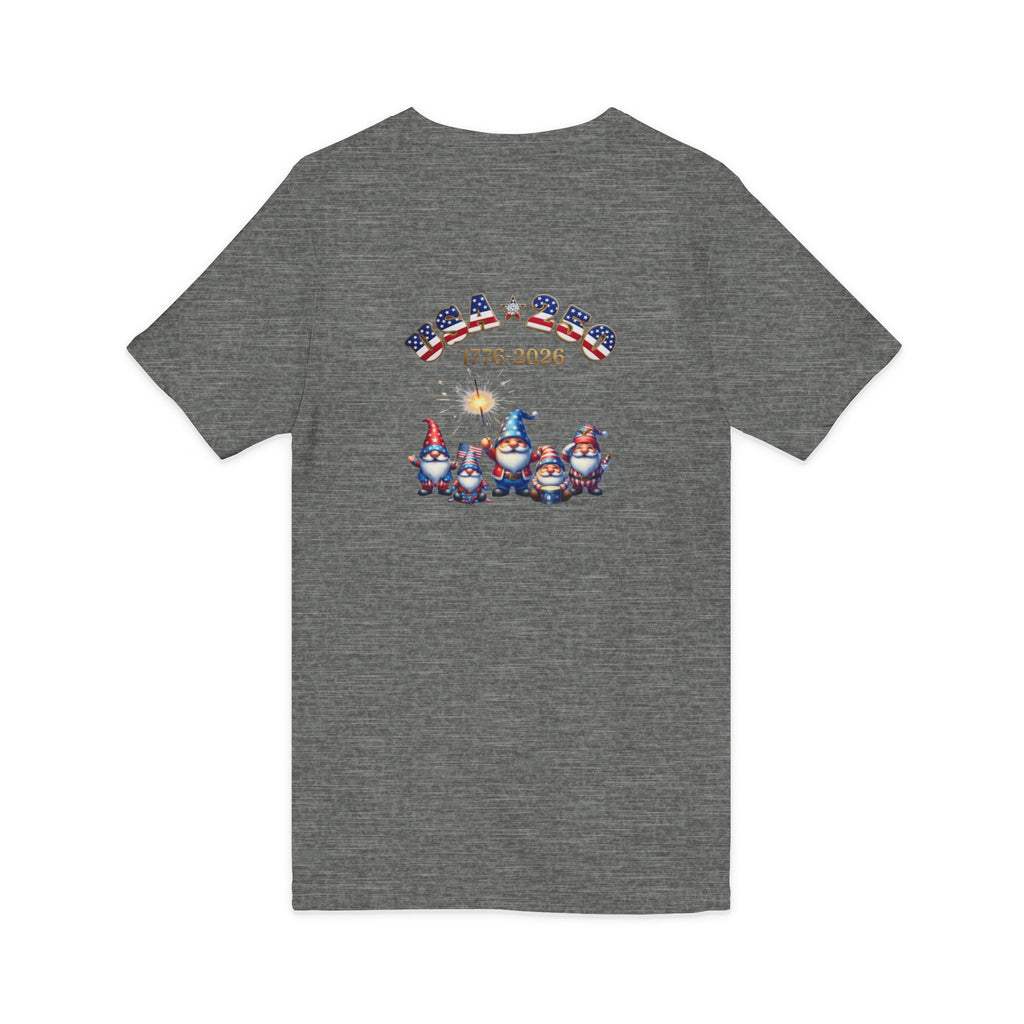 Patriotic Gnomes V-Neck Tee – 'Chilling with My Gnomies' 4th of July Shirt