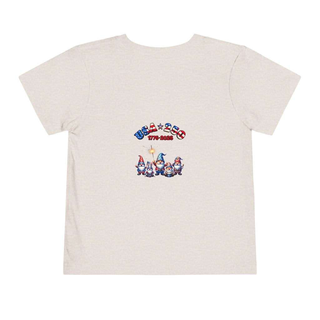 Patriotic Gnomes Unisex Toddler Tee | USA Stars Stripes 1776-2026