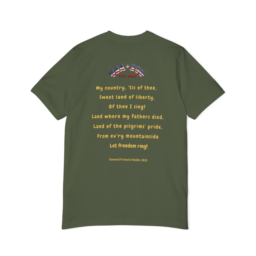 Of Thee I Sing USA 250 Unisex T-Shirt, 1776-2026 | Patriotic Tee