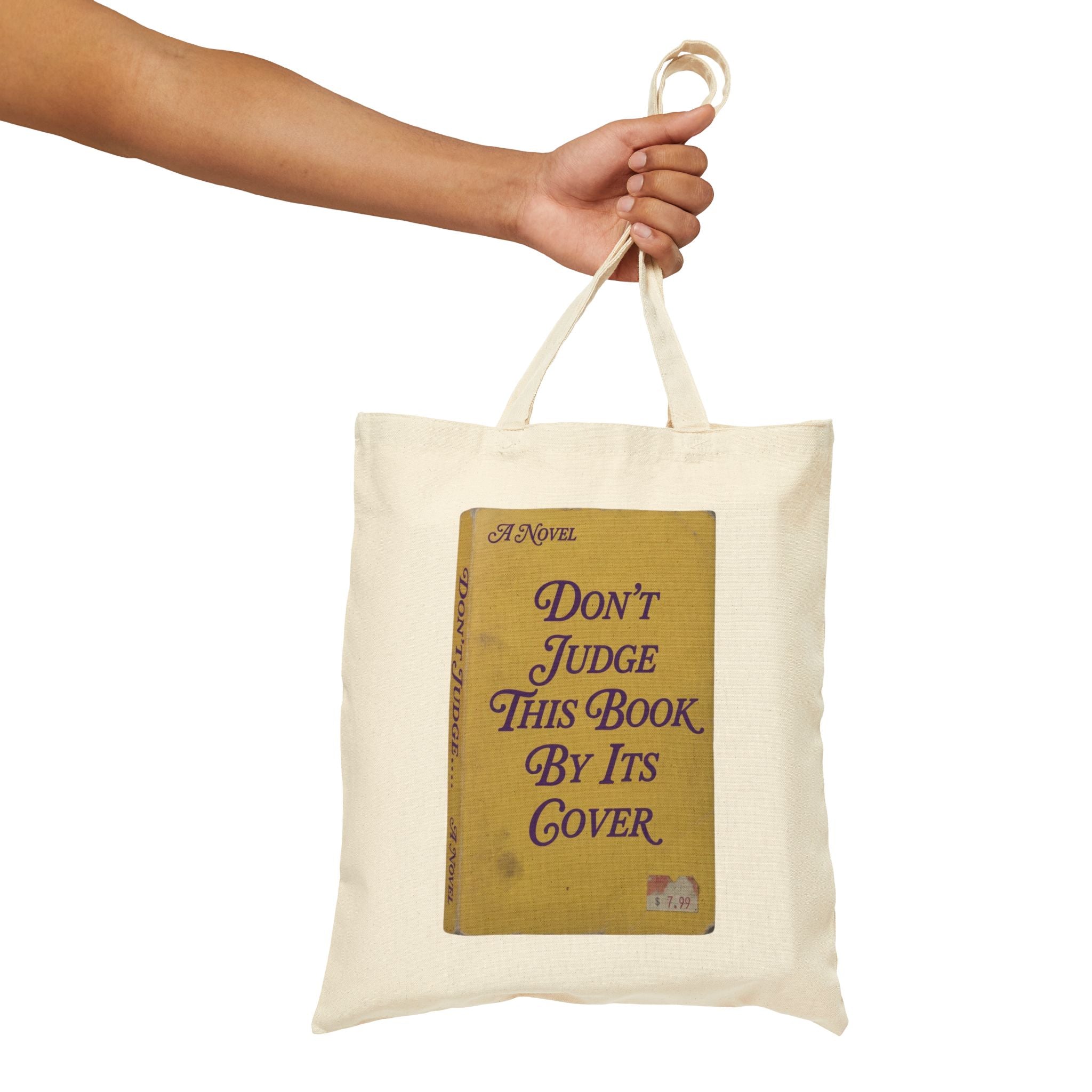 Don't Judge a Book by Its Cover Tote | Bookish Canvas Library Quote Bag