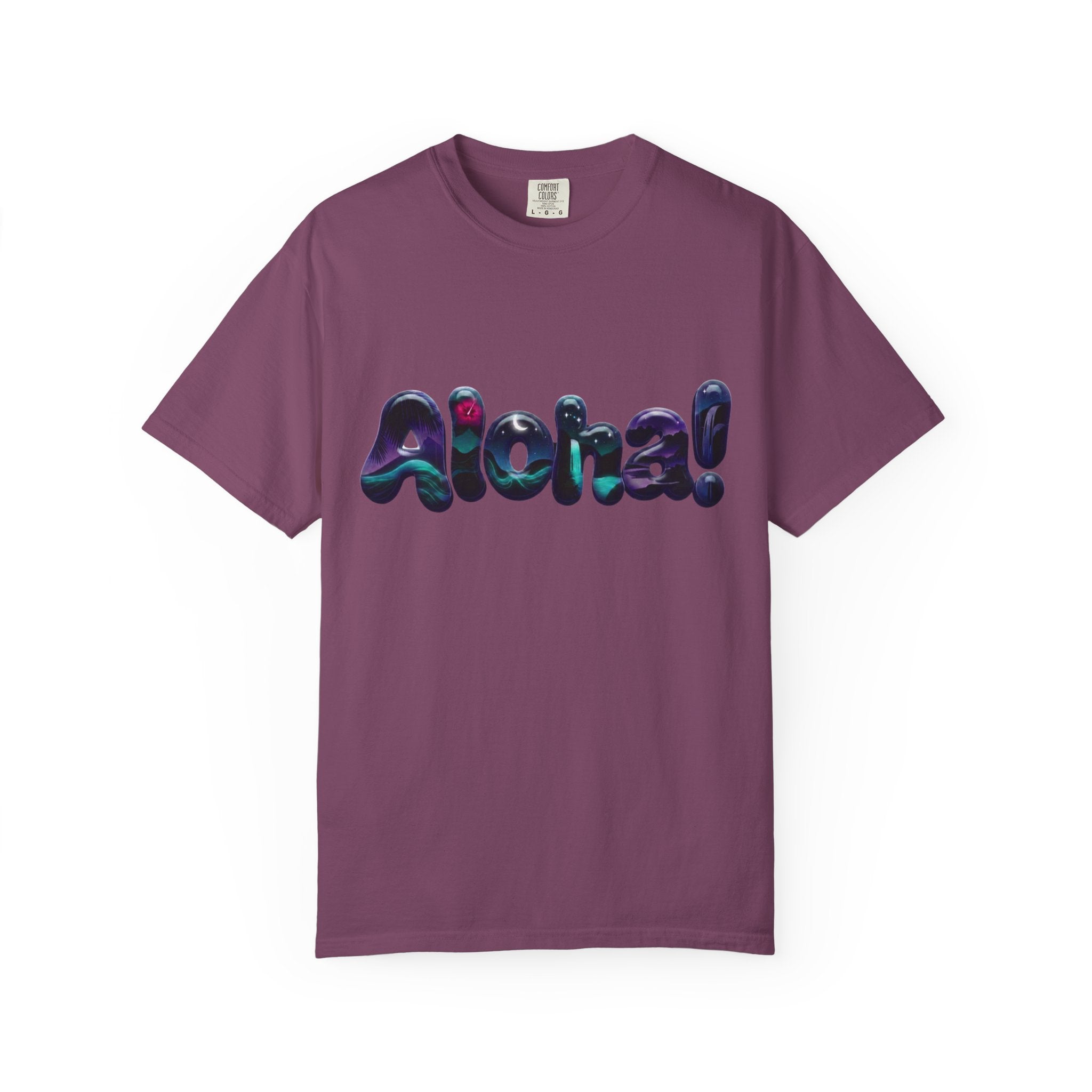 Aloha! Wave Lettering T-Shirt | Hawaiian Surf Graphic Tee