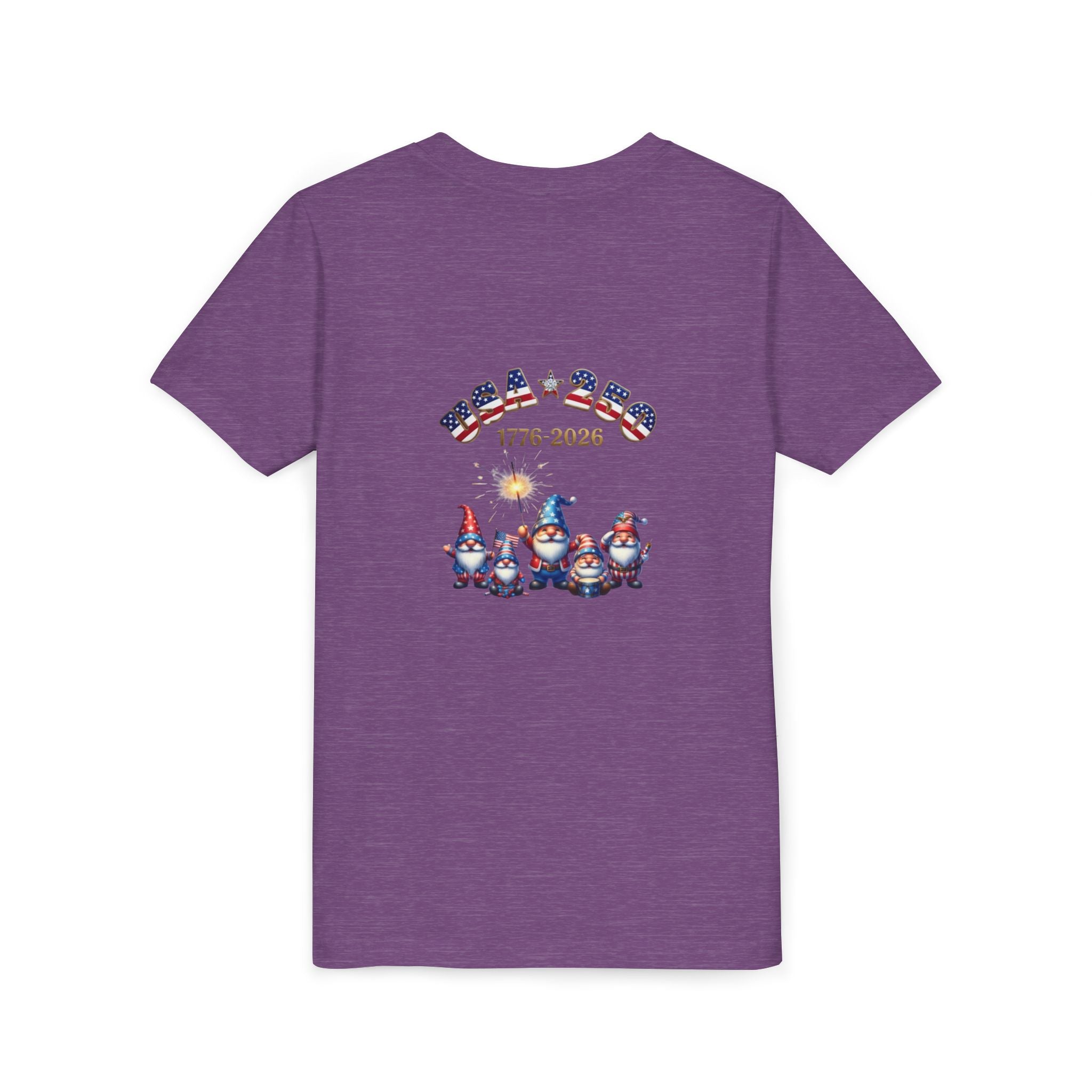 Chilling With My Gnomies Unisex Youth Tee | Patriotic 4th of July, USA 250 Tribute