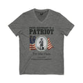 Patriot Ancestor V-Neck Tee — "Proud Descendant of a Patriot" Historical Tribute Shirt | Personalized