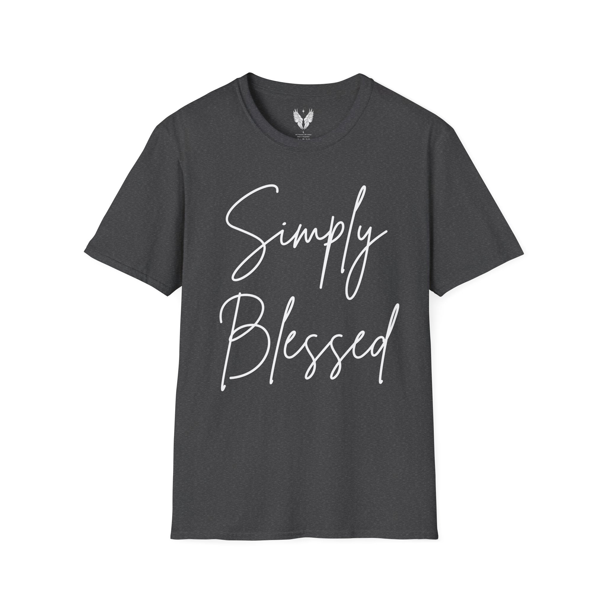 Simply Blessed Message Unisex Tee | Love, Gratitude, Faith T-Shirt