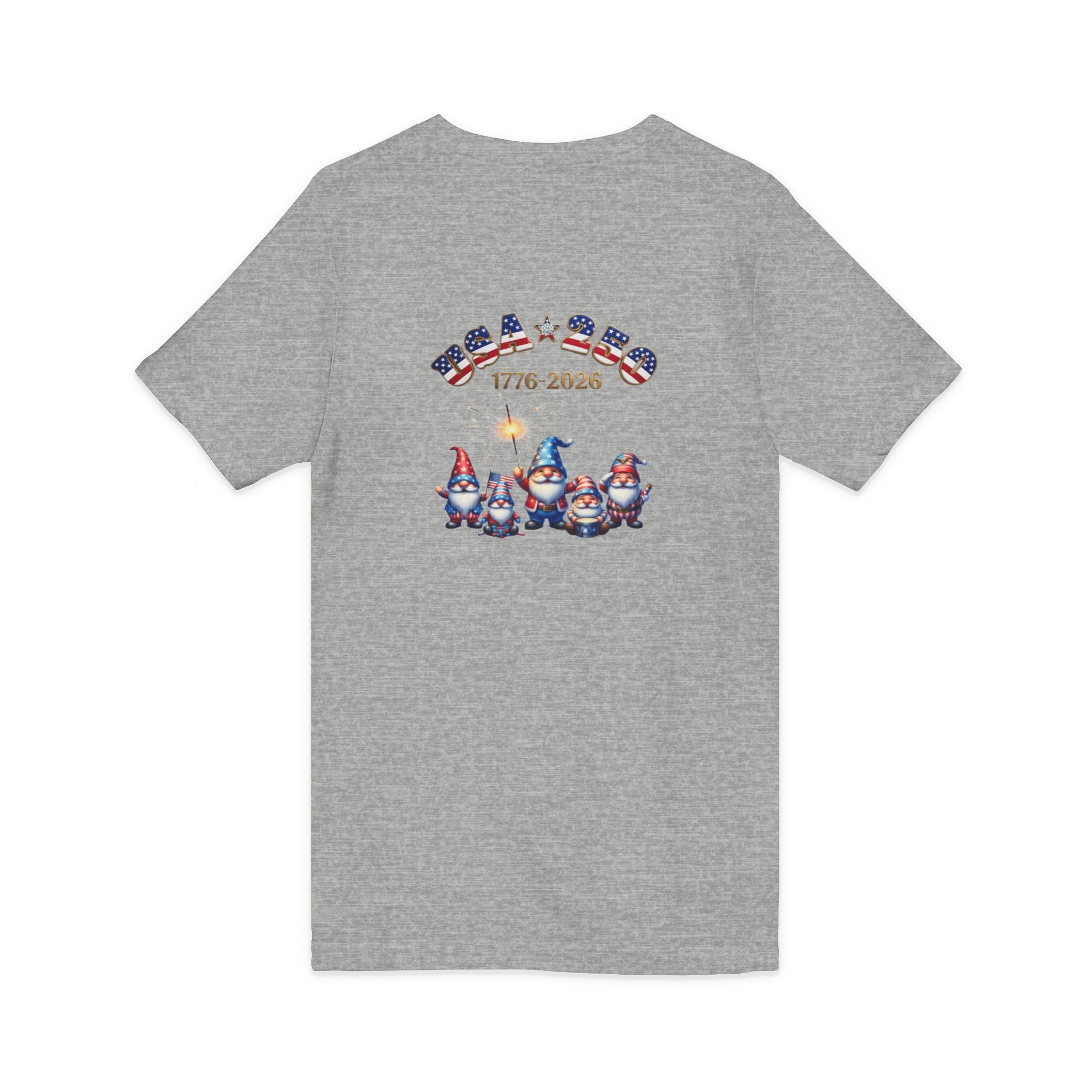 Patriotic Gnomes V-Neck Tee – 'Chilling with My Gnomies' 4th of July Shirt