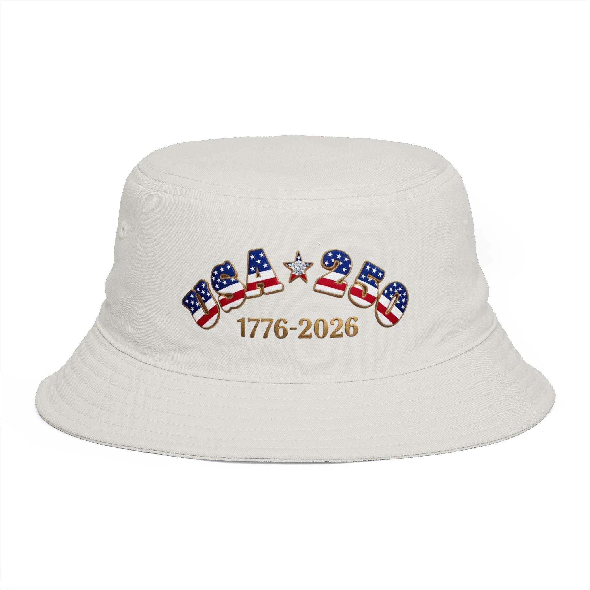 USA 1776-2026 Patriotic Bucket Hat | Fourth of July Celebration or Gardening