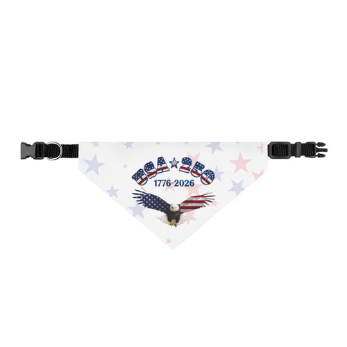 American Flag Eagle Clip-on Pet Bandana | Patriotic Pet Accessory USA 250, 1776-2026