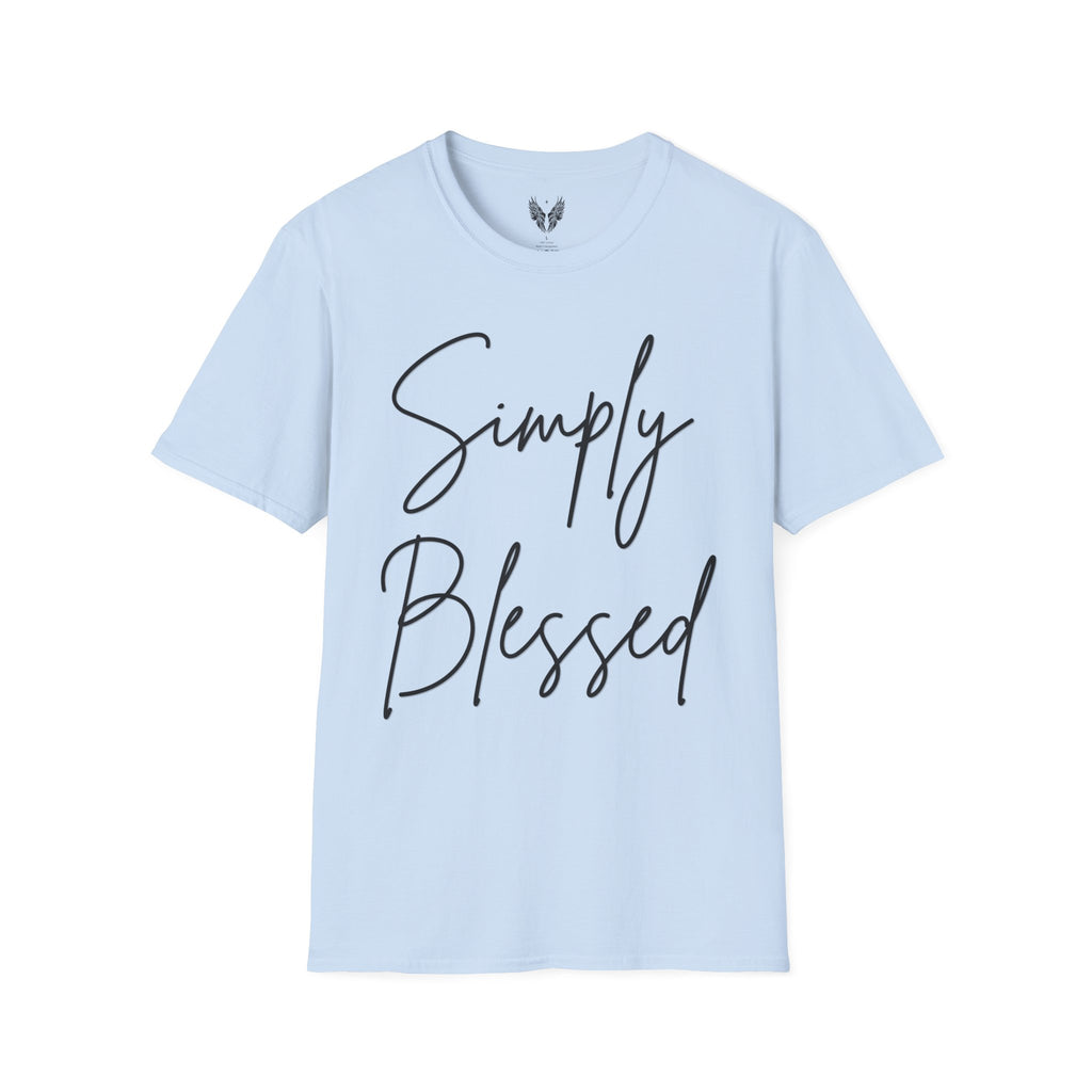 Simply Blessed Message Unisex Tee | Love, Gratitude, Faith T-Shirt