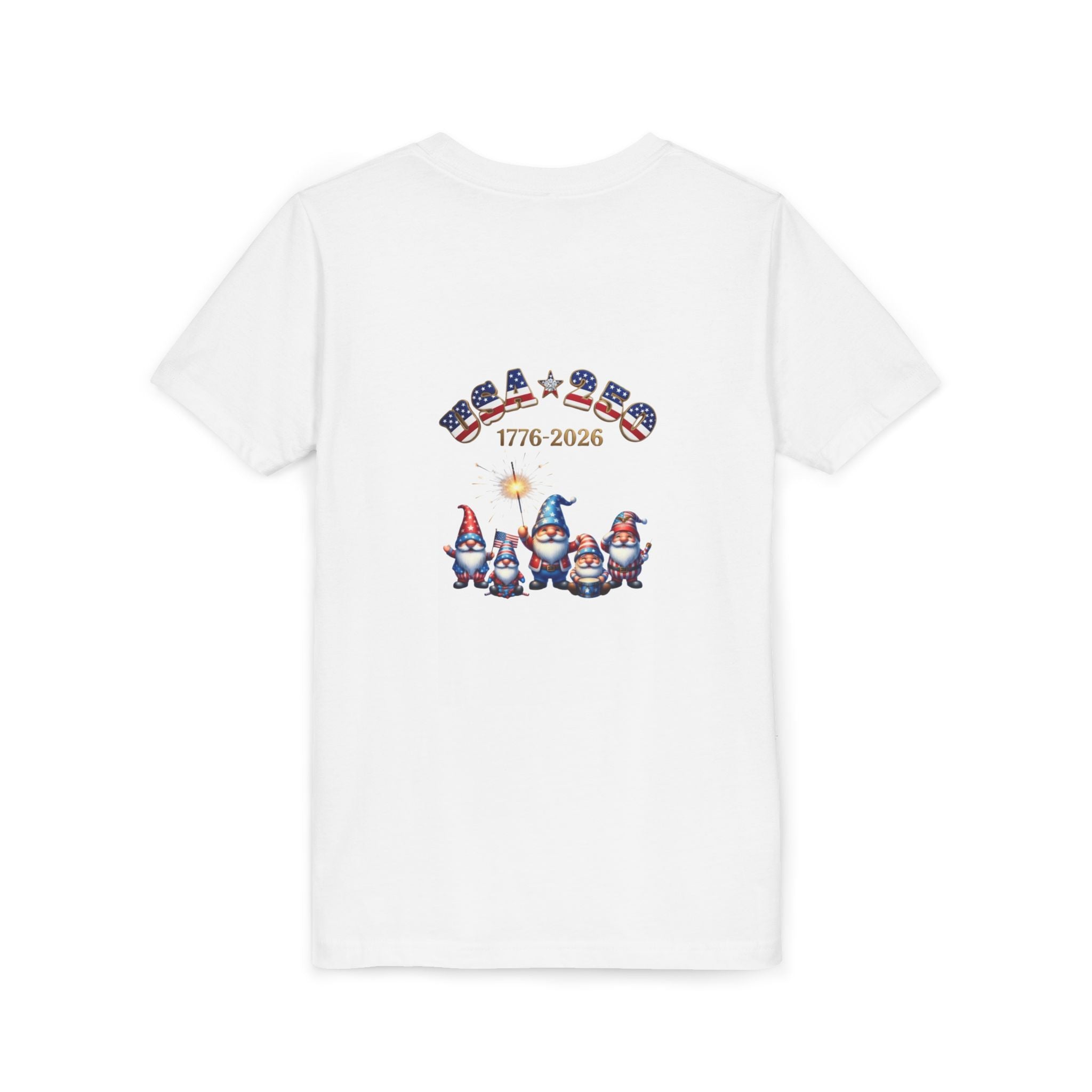 Chilling With My Gnomies Unisex Youth Tee | Patriotic 4th of July, USA 250 Tribute