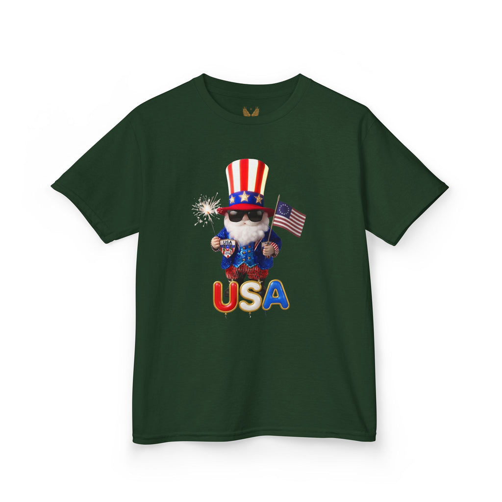 Patriotic Uncle Sam Gnome Unisex Kids Tee | USA 250, 1776-2026