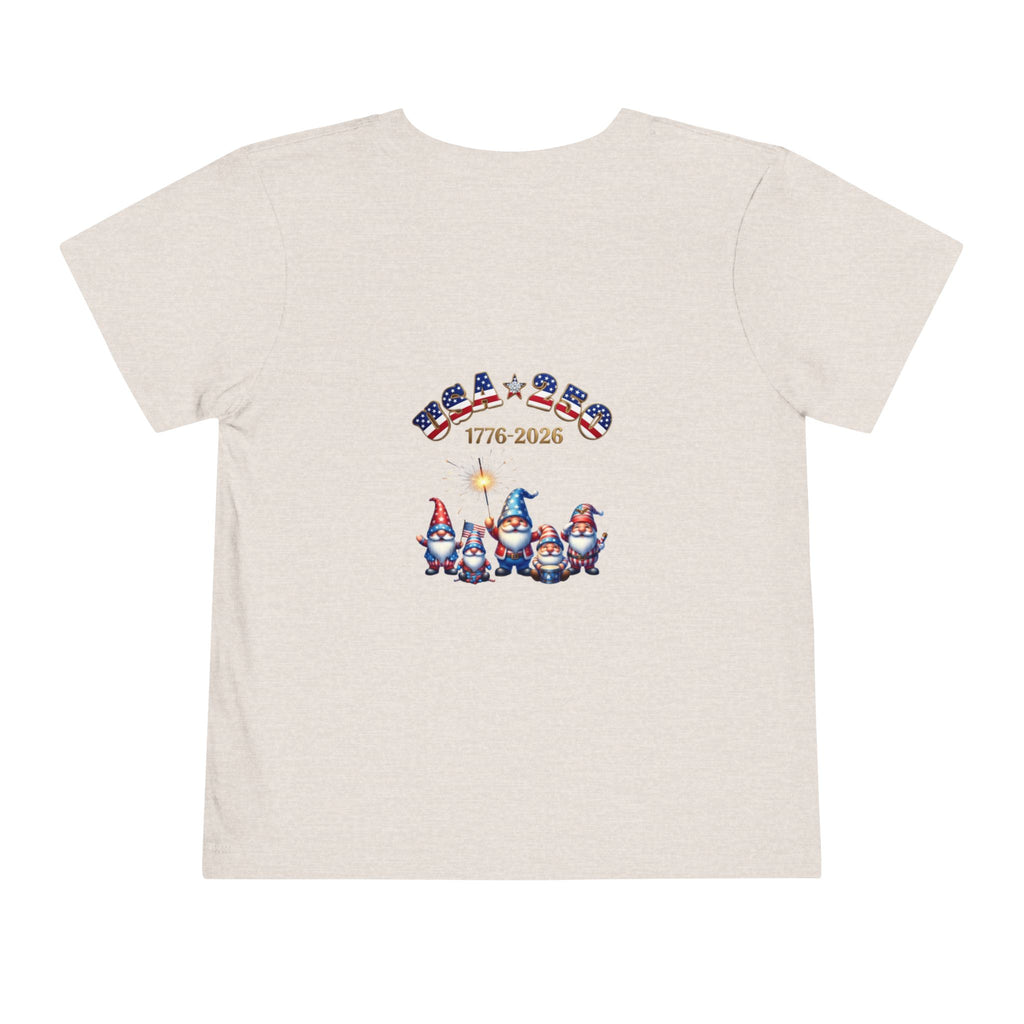 Patriotic Gnomes Unisex Toddler Tee | USA Stars Stripes 1776-2026