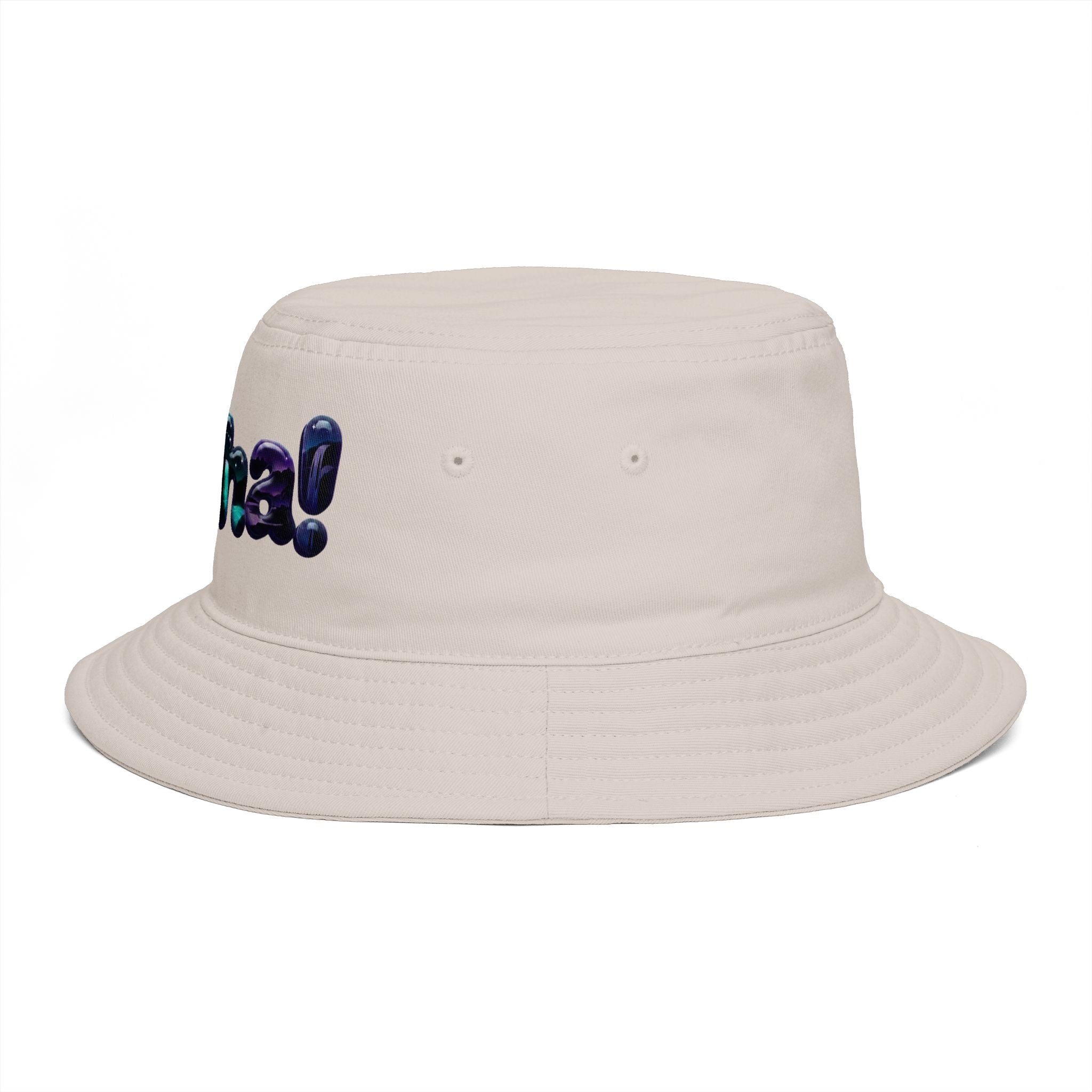 Aloha! Bubble Letter Print Bucket Hat | Tropical Hawaii Surf Vibes