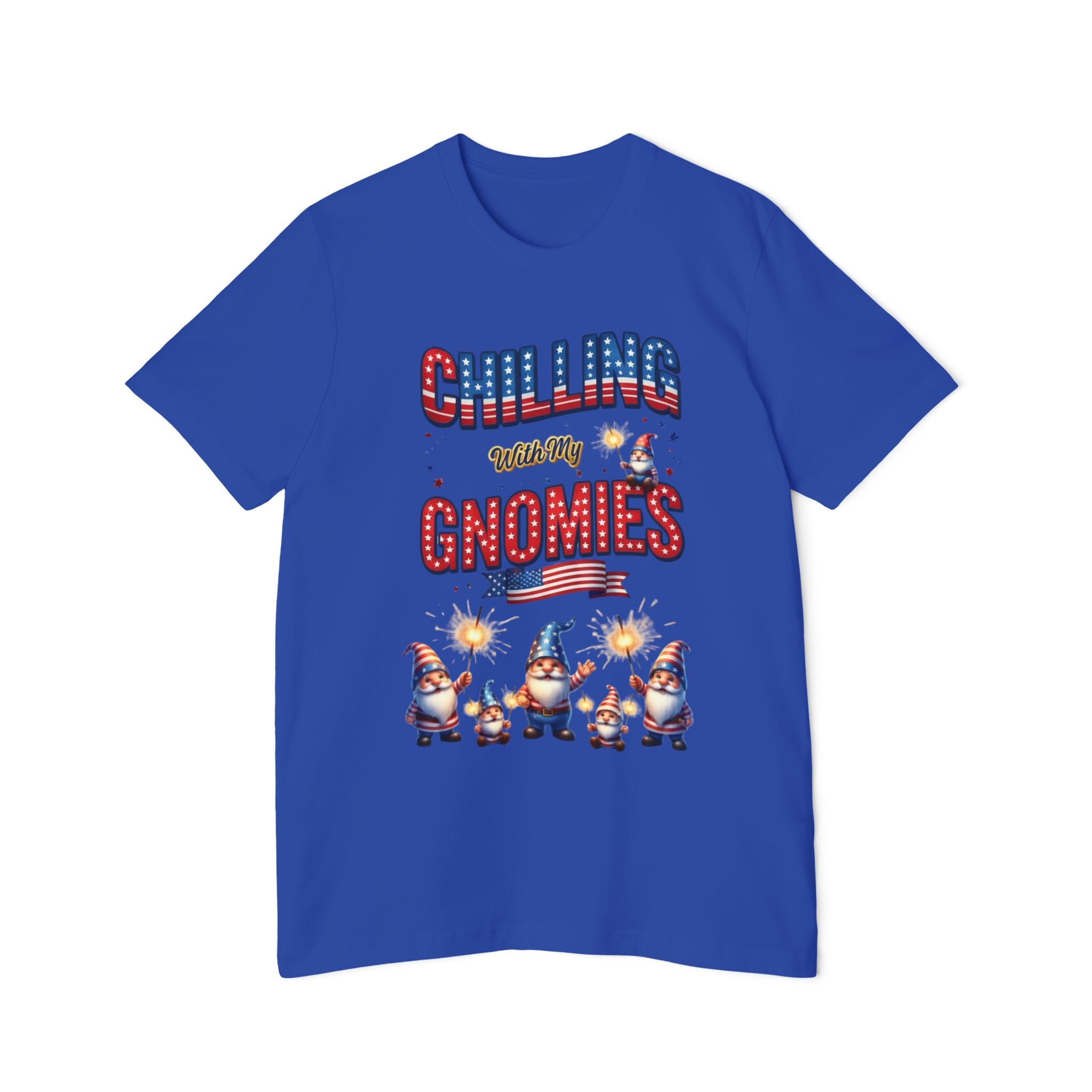 Chilling with My Gnomies Patriotic Unisex T-Shirt | USA 250, 1776-2026