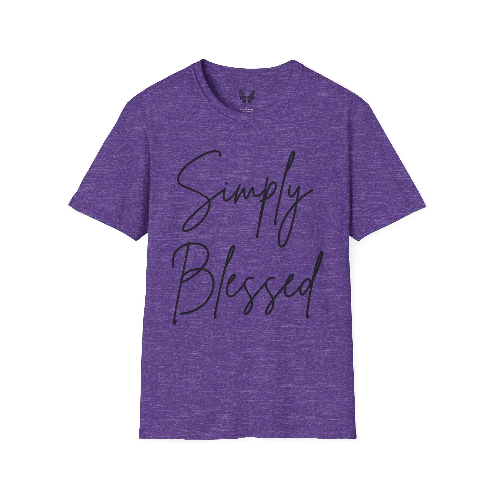 Simply Blessed Message Unisex Tee | Love, Gratitude, Faith T-Shirt