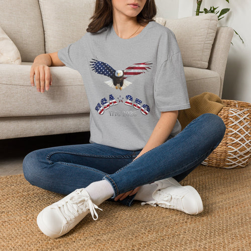 American Flag Eagle Unisex T-Shirt | Patriotic 1776-2026 Design, USA 250 Tribute