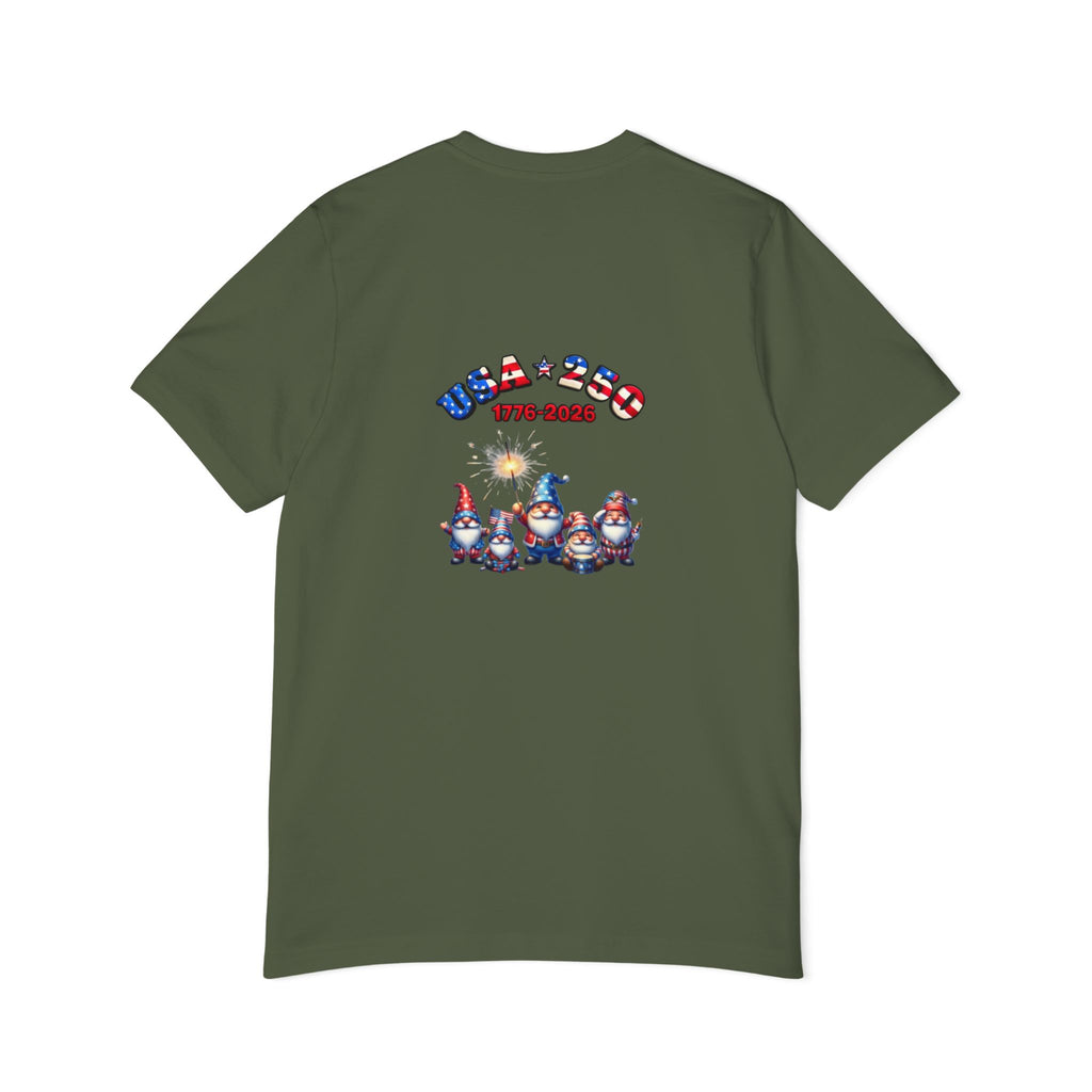 Chilling with My Gnomies Patriotic Unisex T-Shirt | USA 250, 1776-2026